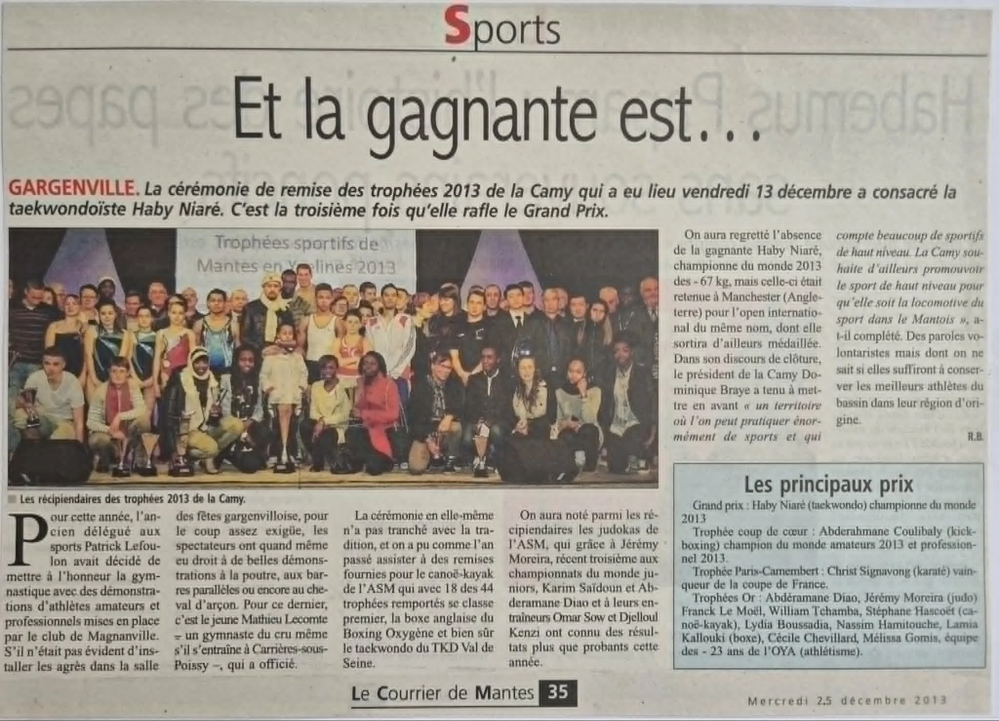 TROPHEES SPORTIFS CAMY (suite) - 24/12/13