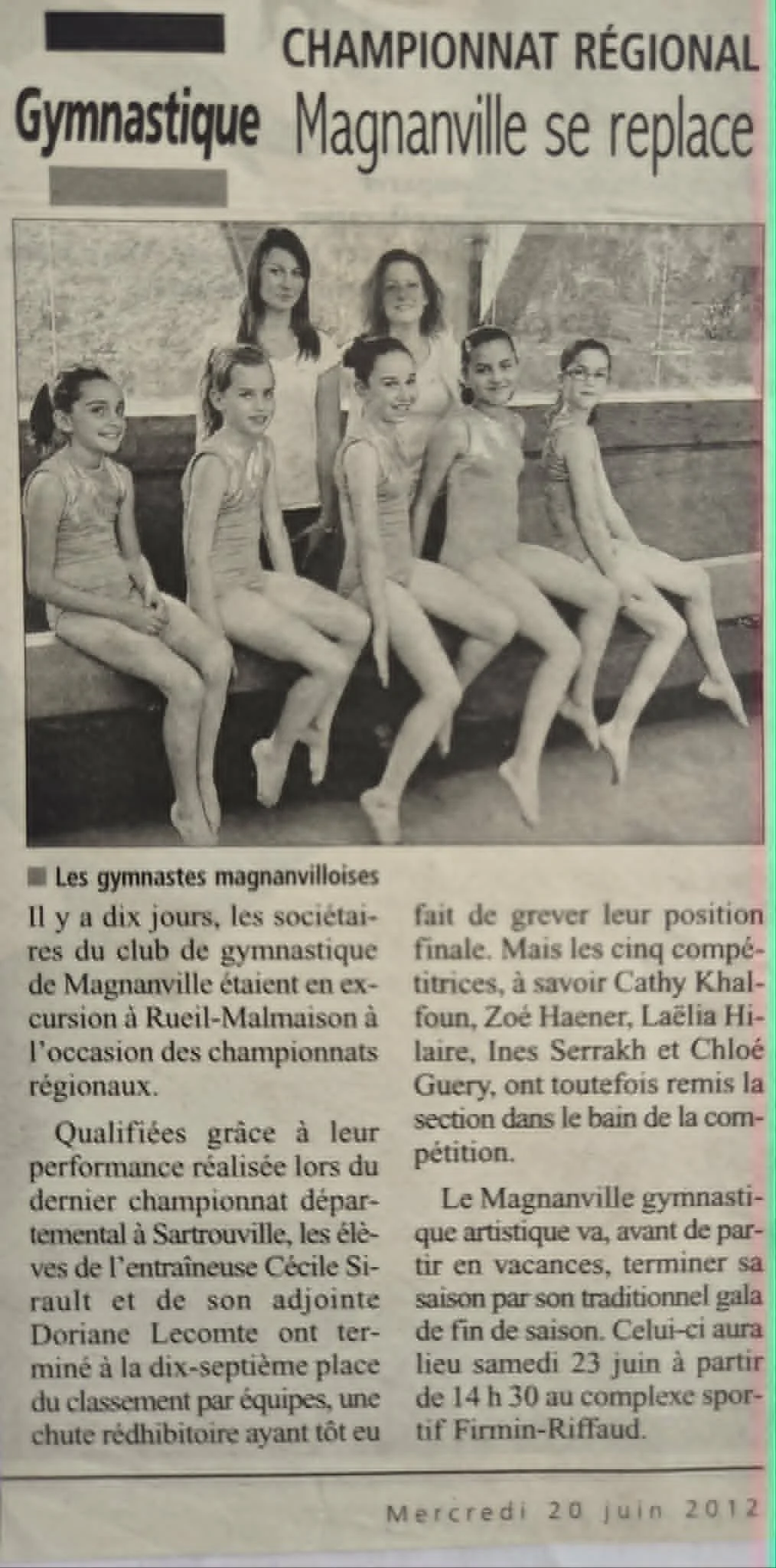 COMPETITION REGIONALE GAF - 10/06/12 