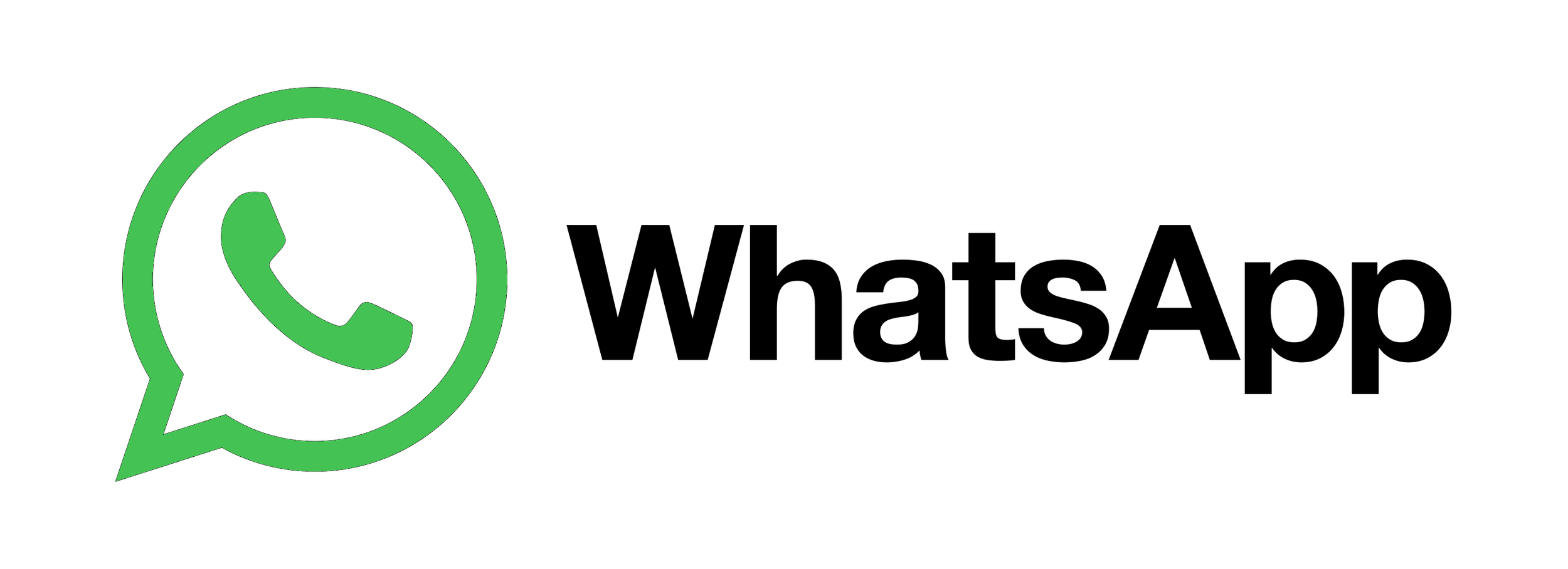 WhatsApp-Logo in Grün und Schwarz.