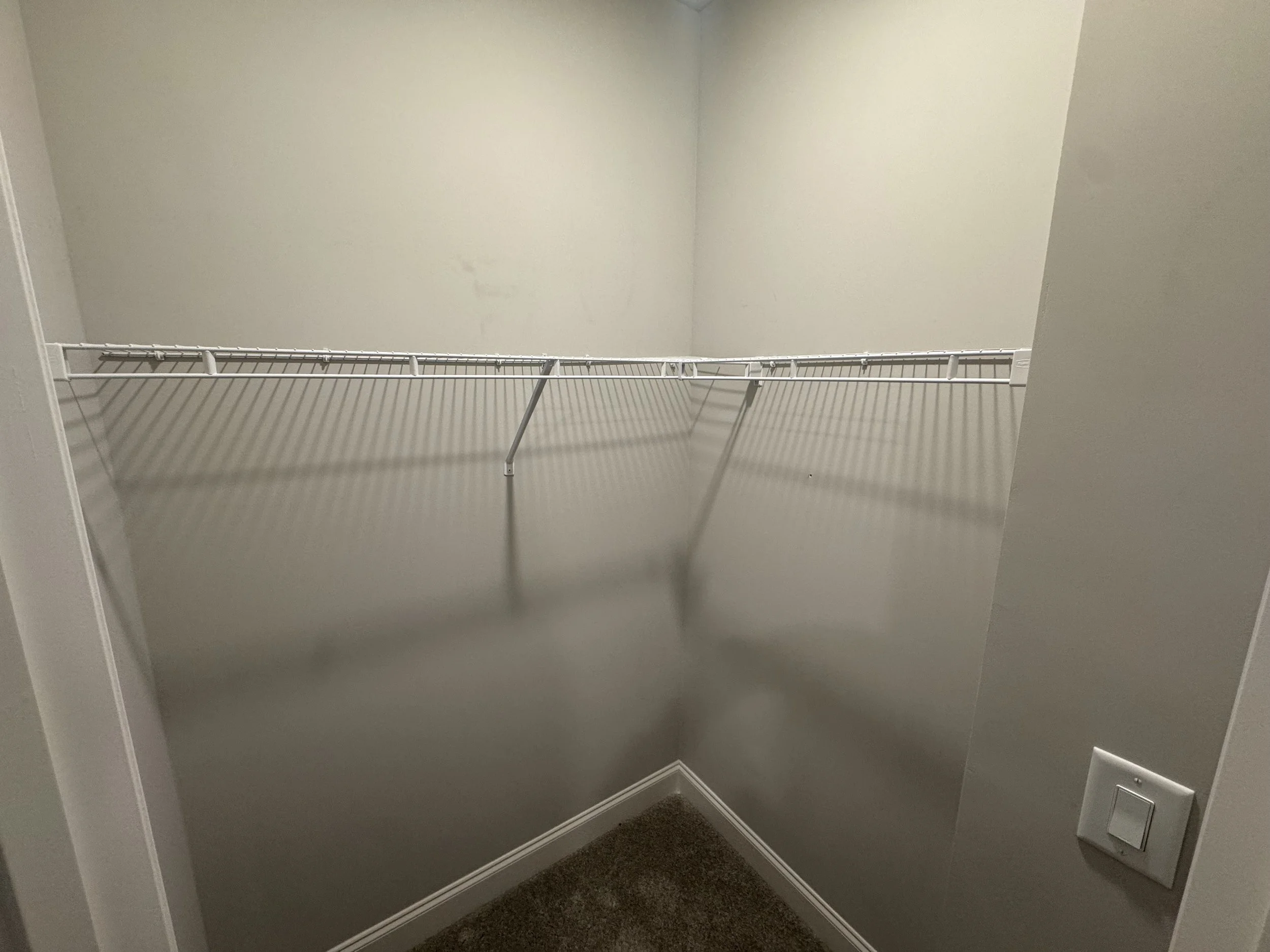 Out with the old wire shelving...