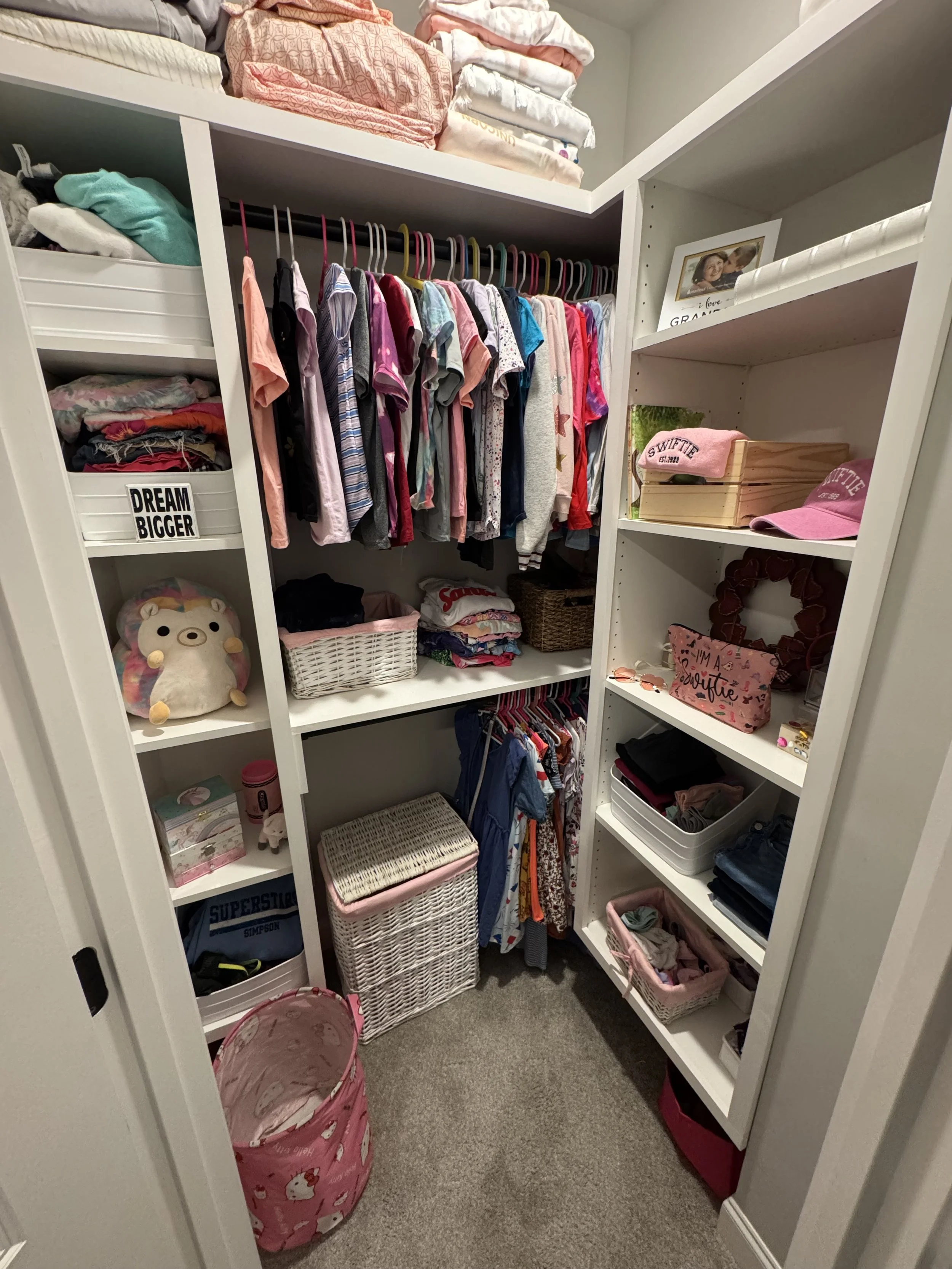 ...in with the new custom shelving!