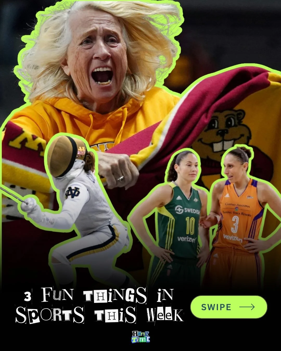 3️⃣ Fun Things in Sports This Week ⬇️

🏀 Elvera &ldquo;Peps&rdquo; Neuman, AKA &ldquo;Blanket Lady&rdquo; is a beloved super fan for the University of Minnesota Golden Gophers women&rsquo;s basketball team, a role she has performed since the early 2