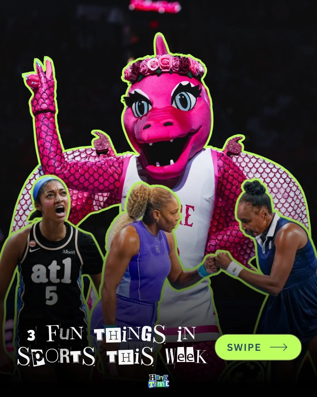 3️⃣ Fun Things in Sports This Week ⬇️

🐉 The @portlandfirewnba unveiled their new mascot on Sunday during their matchup with the Washington Mystics. @itsrosethedragon made a splash with her rose pink scales, a light-up tail, glacier blue nails, a cr
