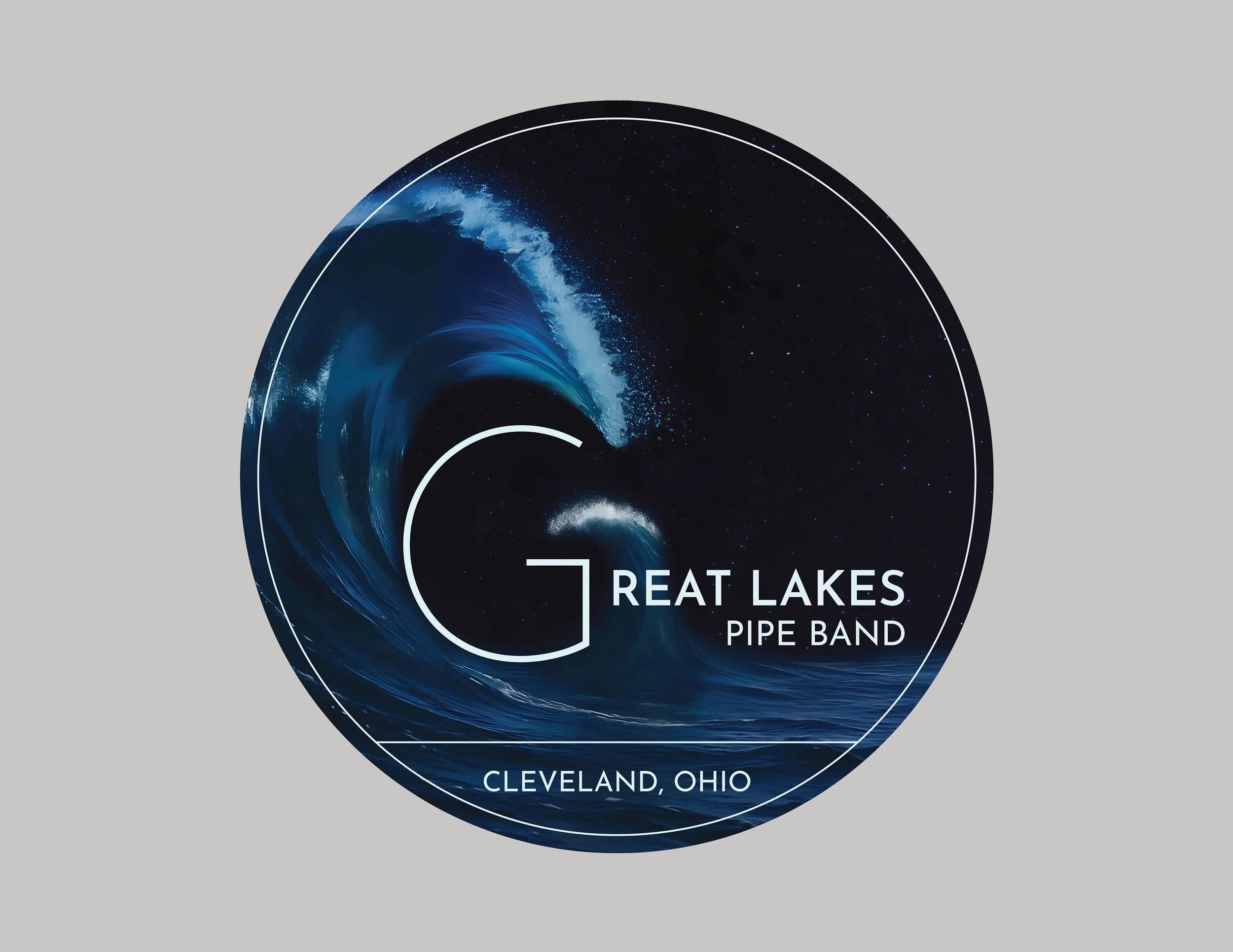 Great Lakes Pipe Band Drumhead Design