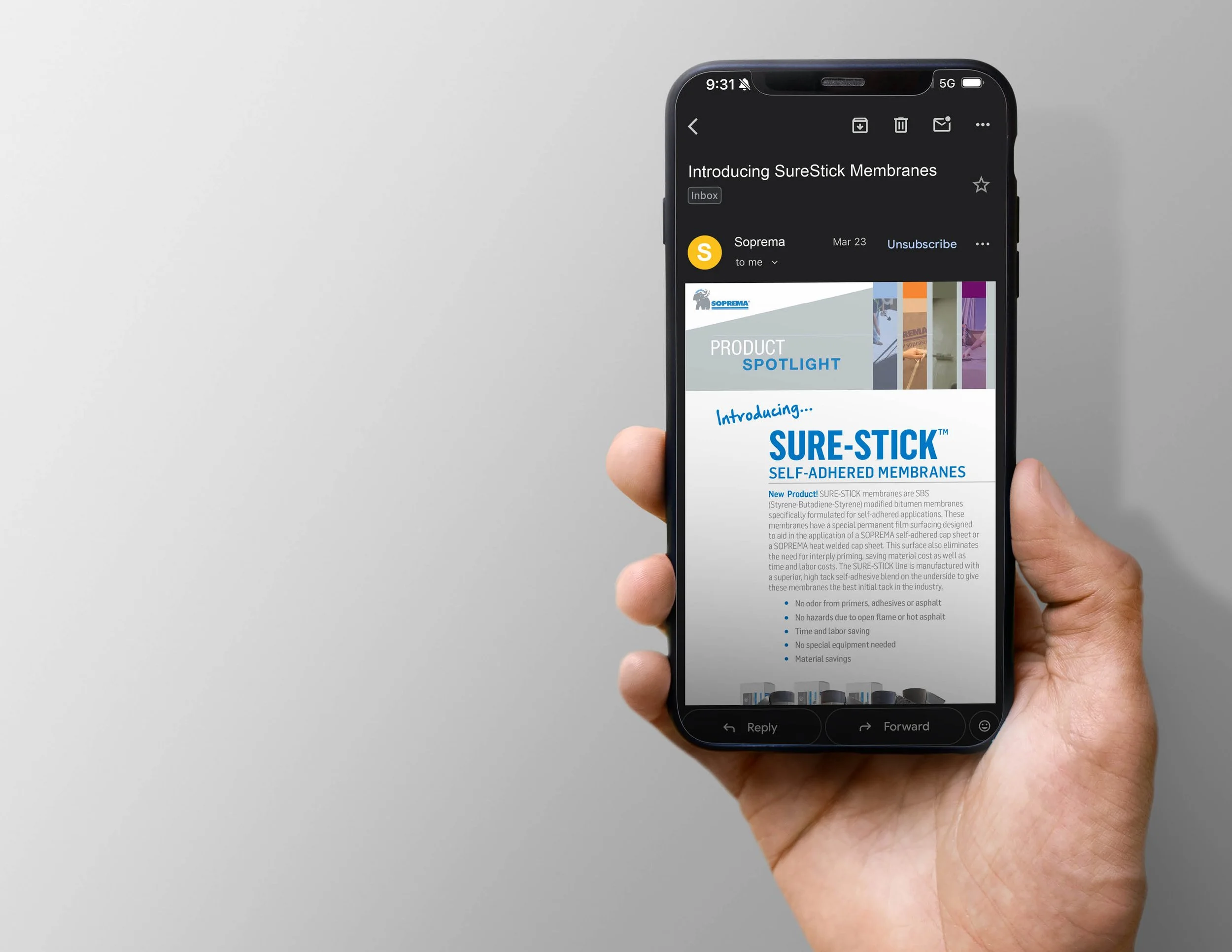 Soprema Product Spotlight Email