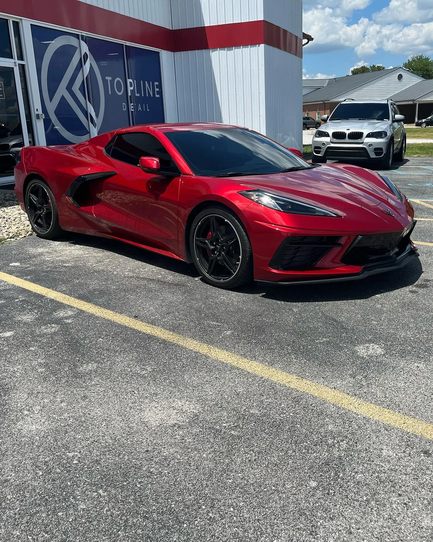 Definitely slacking on taking pictures of completed window tint jobs but we are still at it! Here is a C8 and 2 different Dark Horse mustangs we have did recently! If you&rsquo;re interested in getting on the schedule we have a couple openings left f