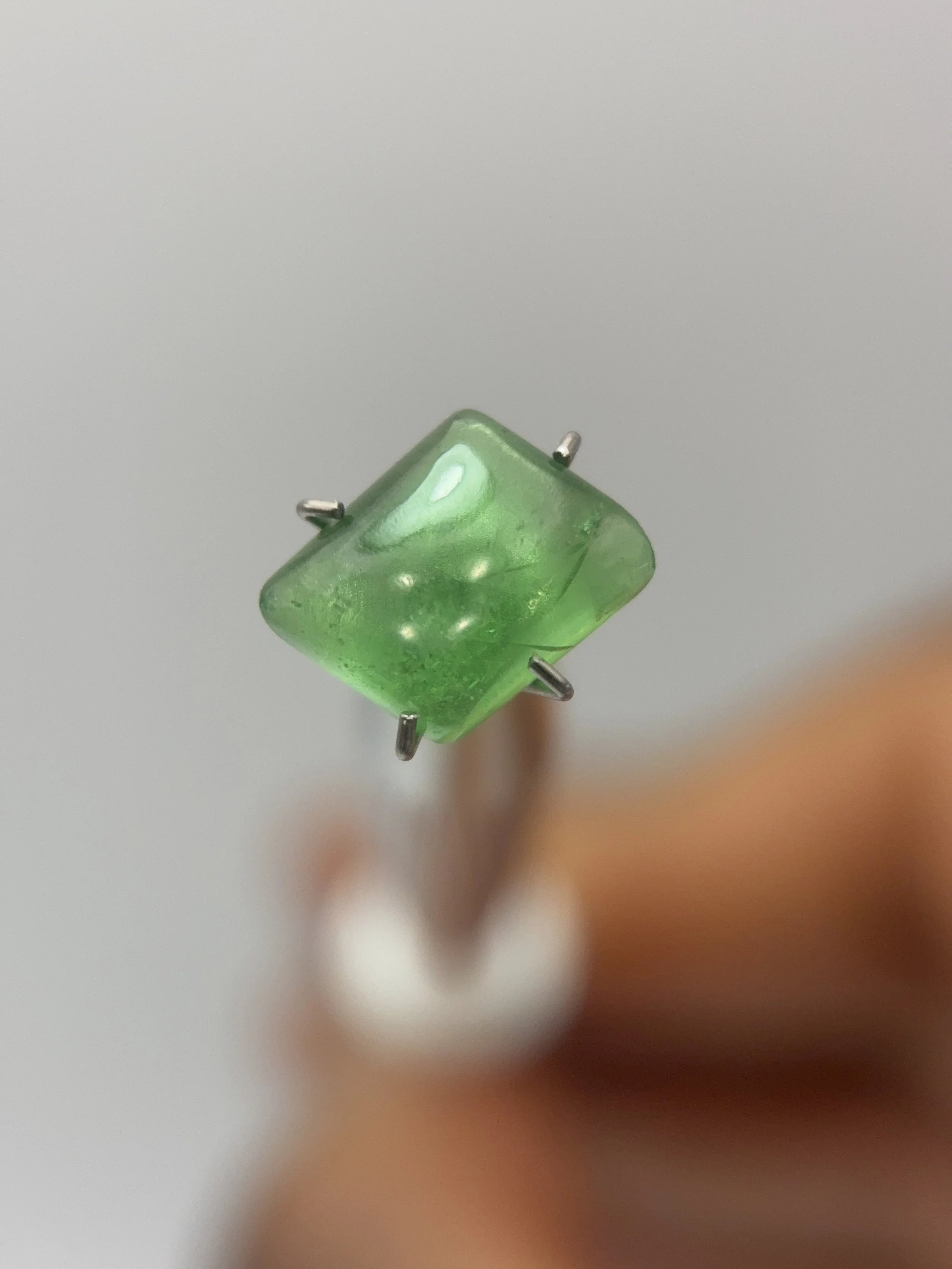Tsavorite Green Cabochon Angular Cut