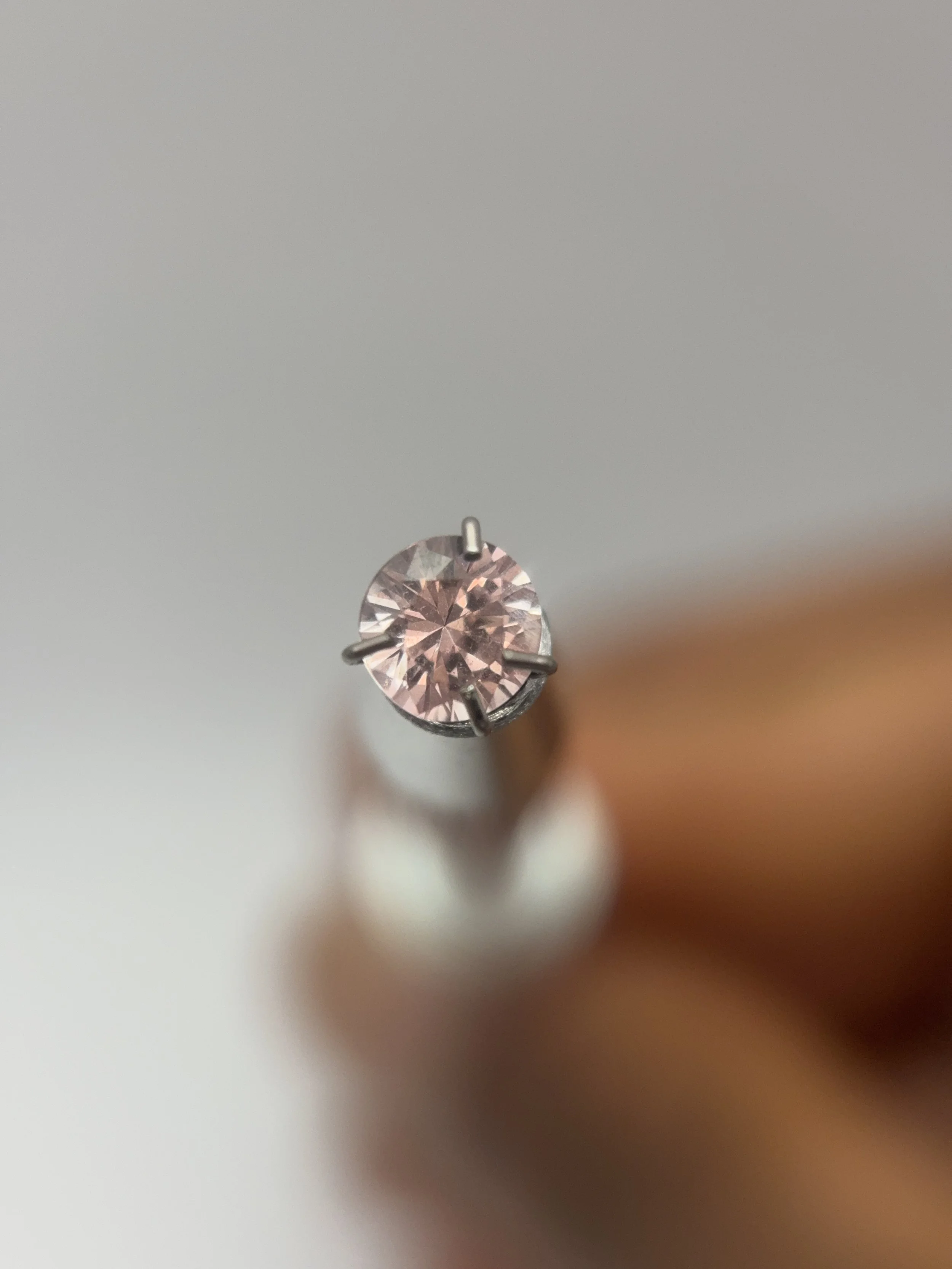 Brilliant Round Tsavorite Peach Garnet