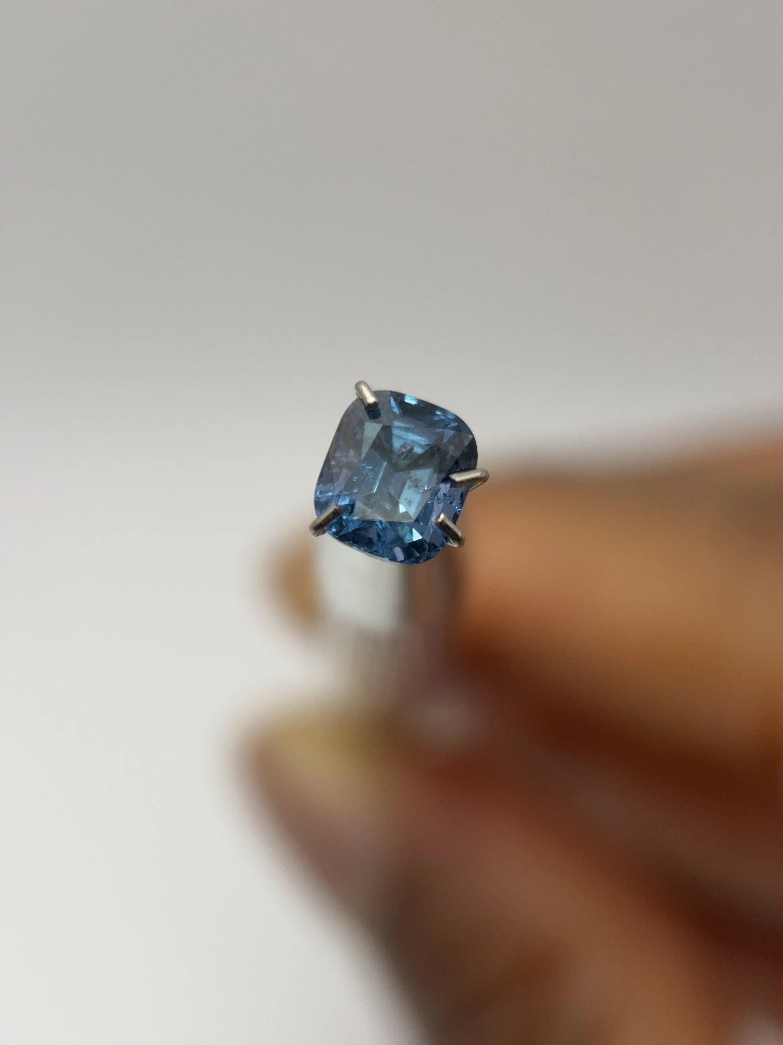 Blue Cushion Square Tanzanite
