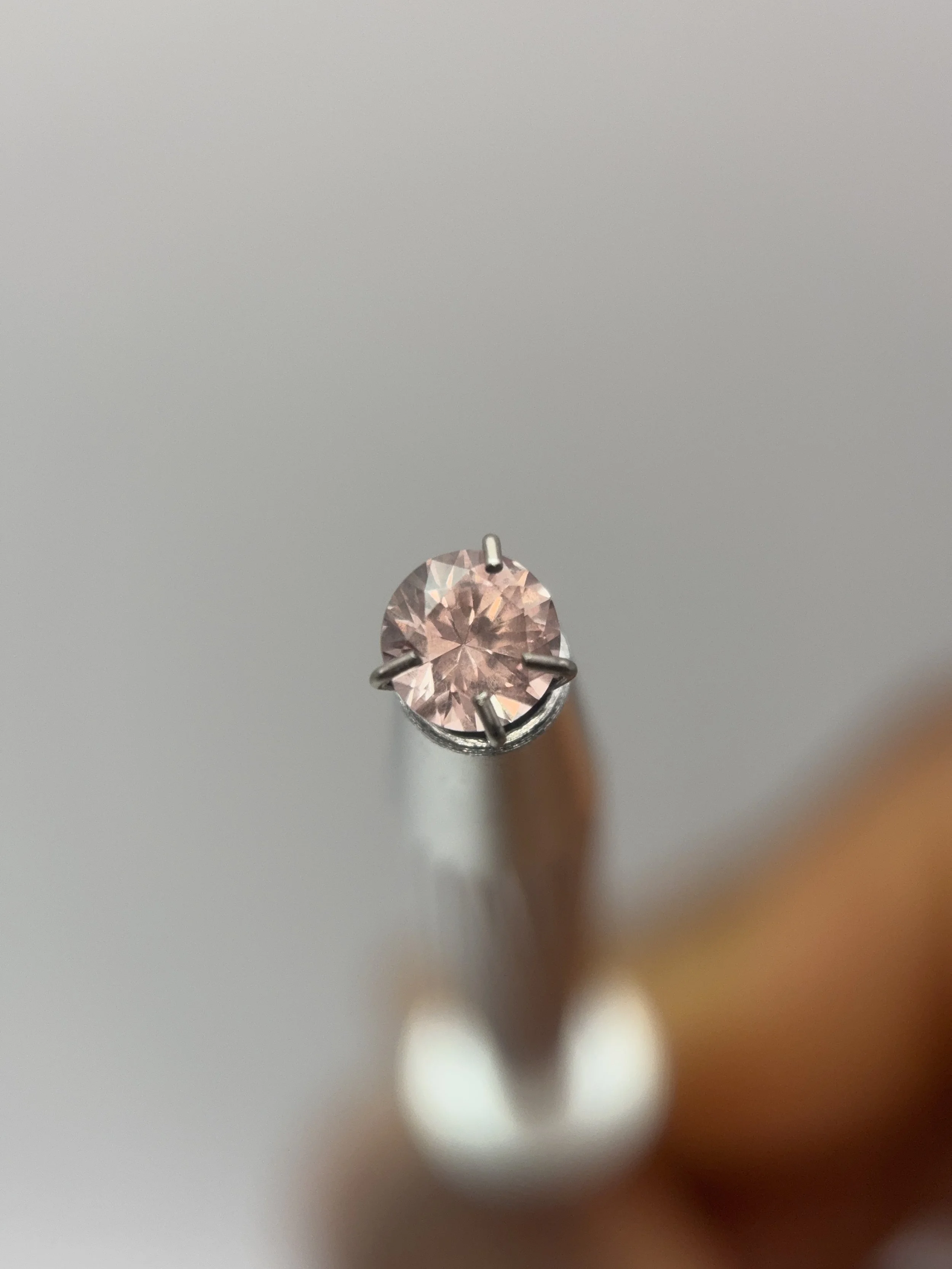 Brilliant Round Tsavorite Peach Garnet