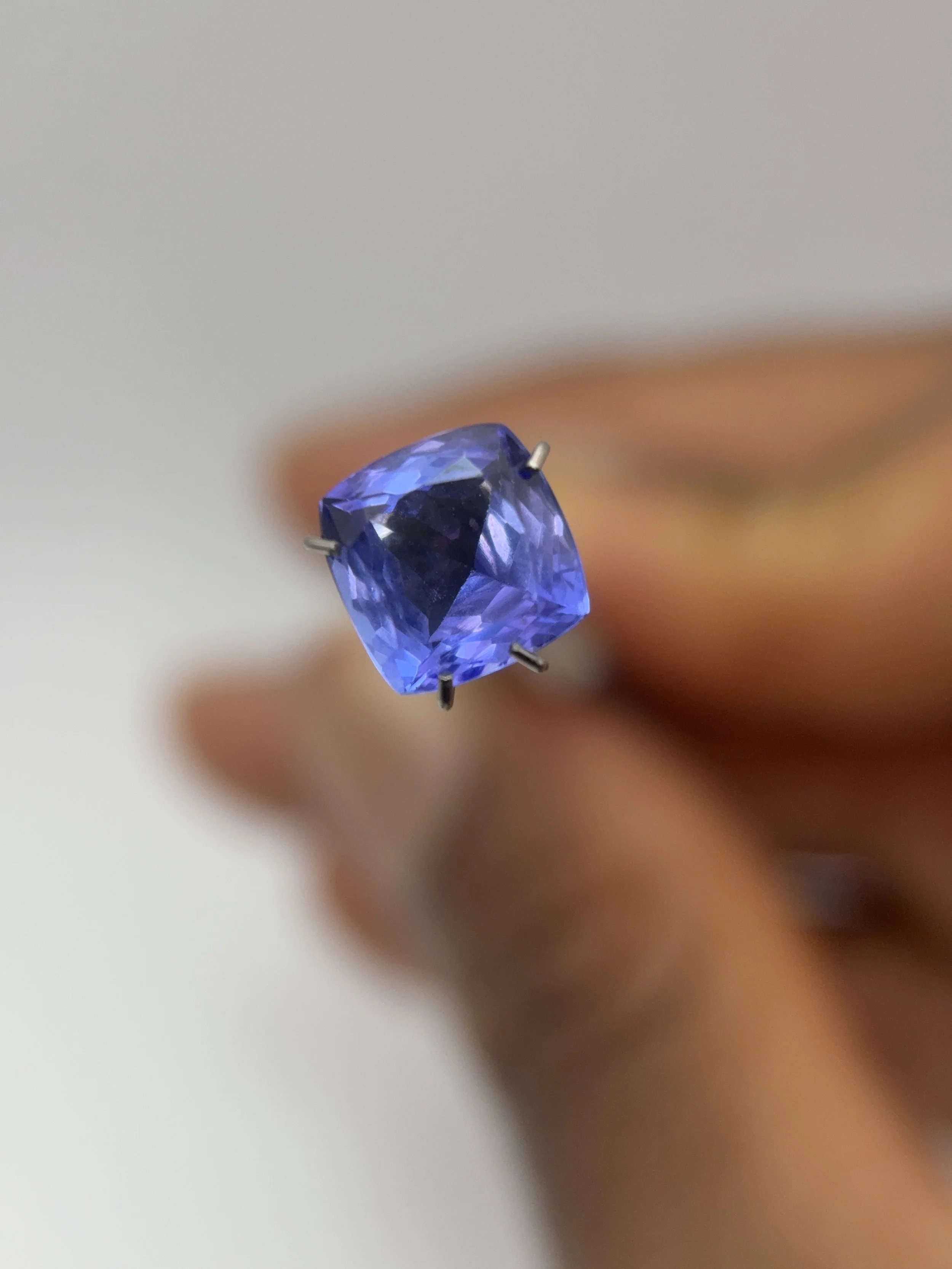 Purple Cushion Square Tanzanite