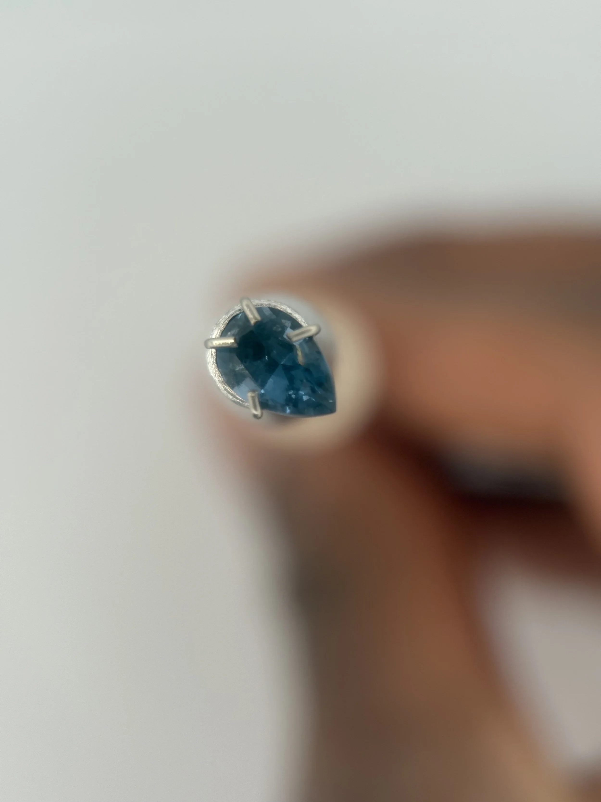 0.58 cts Pear Cut Blue Spinel