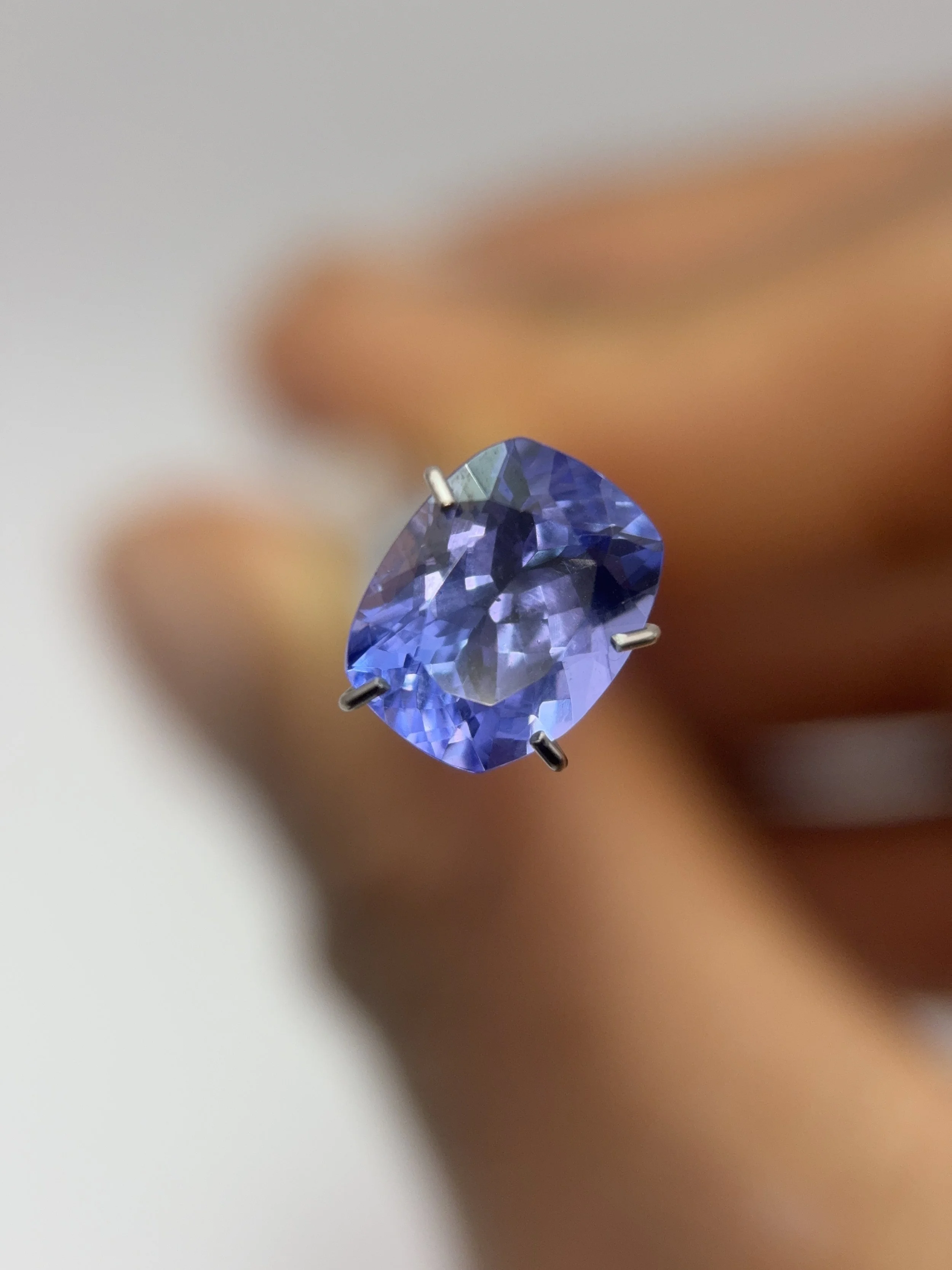 Purple Cushion Square Tanzanite