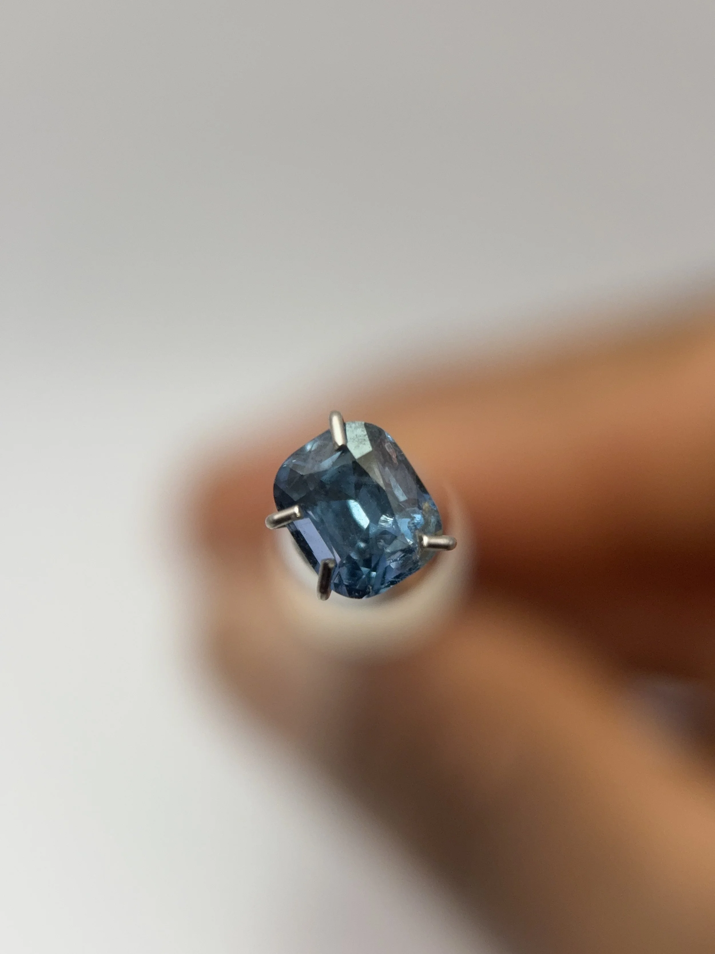 Blue Cushion Square Spinel