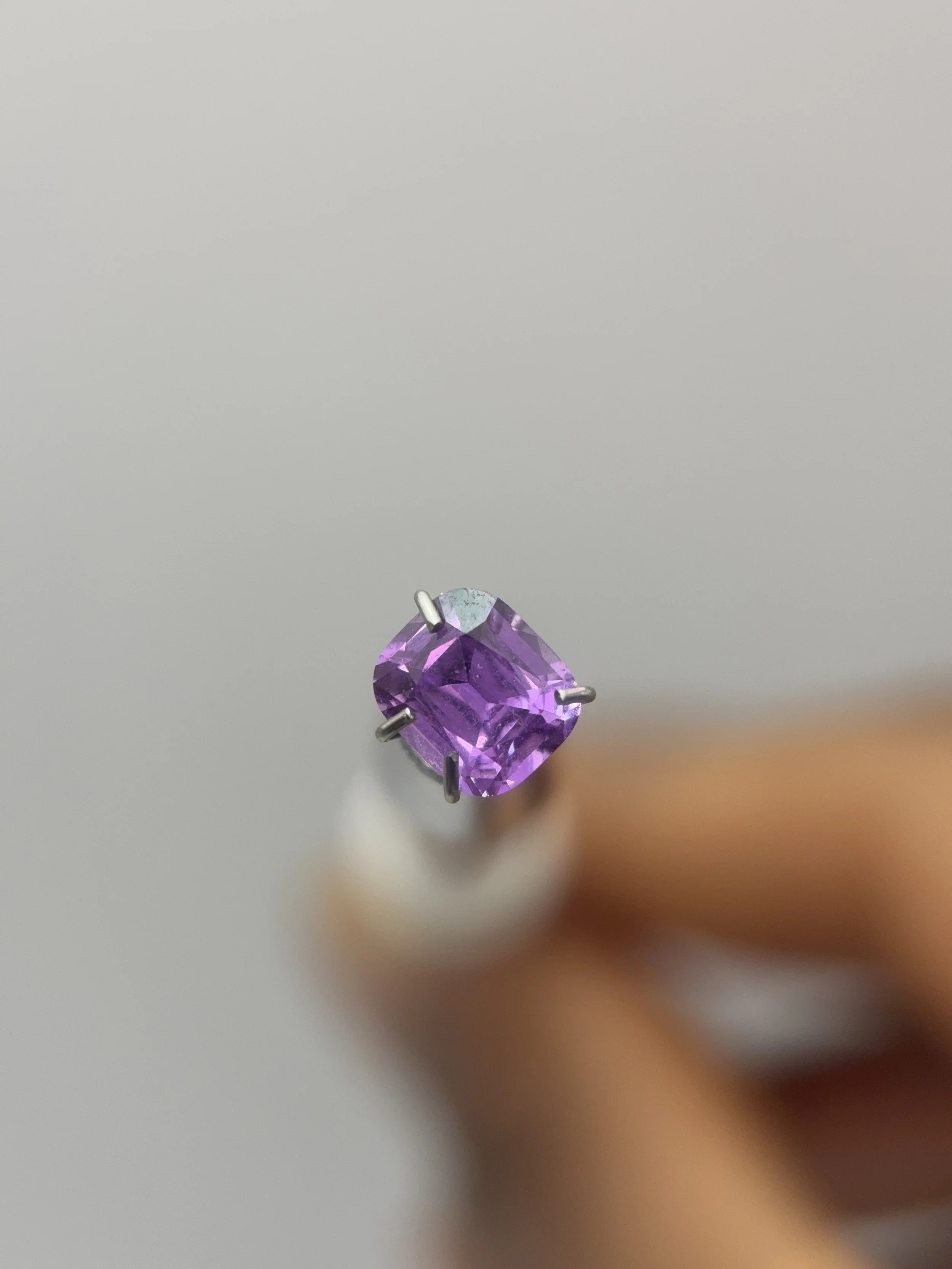 Cushion Square Lavender Pink Sapphire