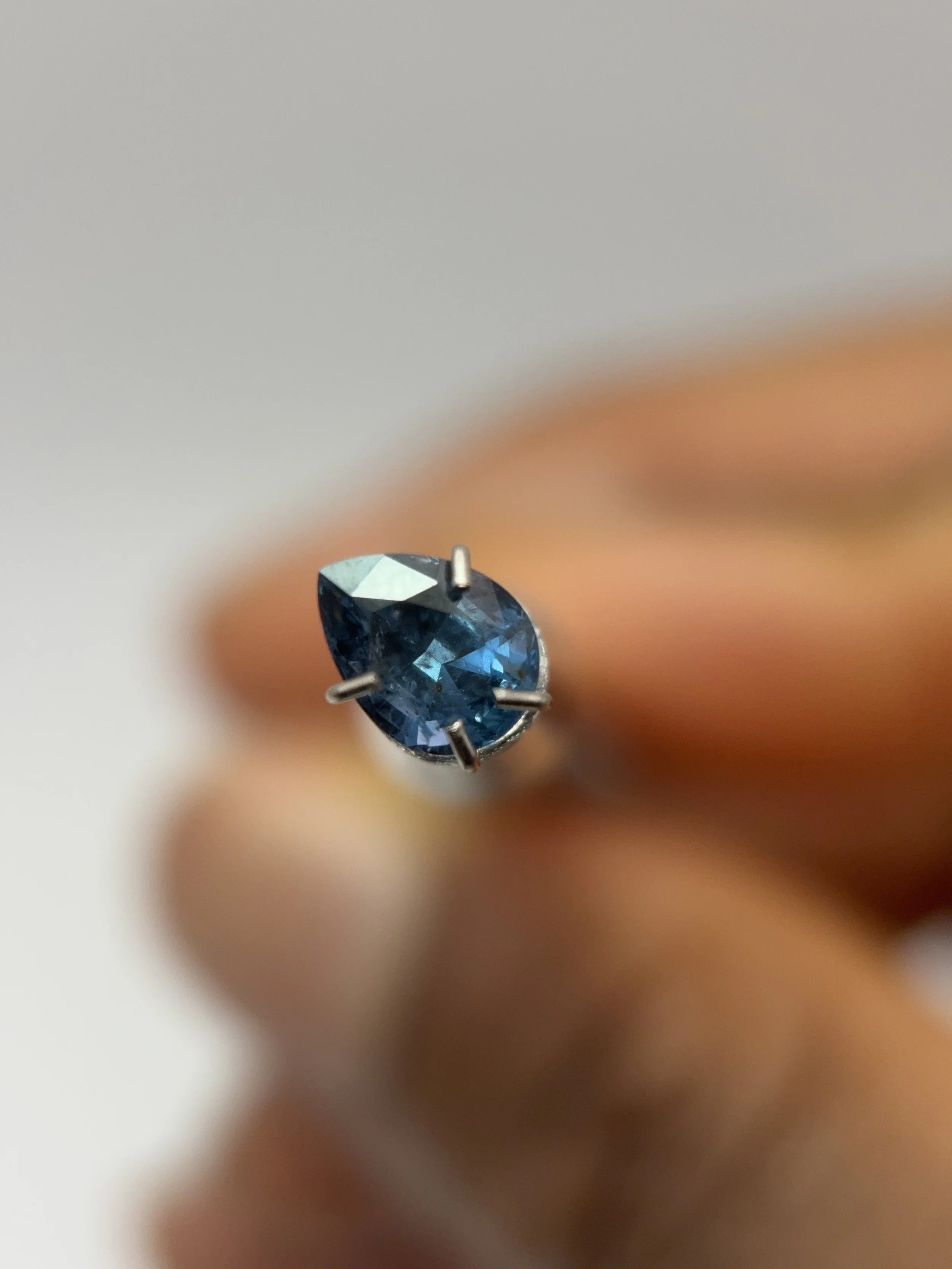 Pear Cut Blue Spinel