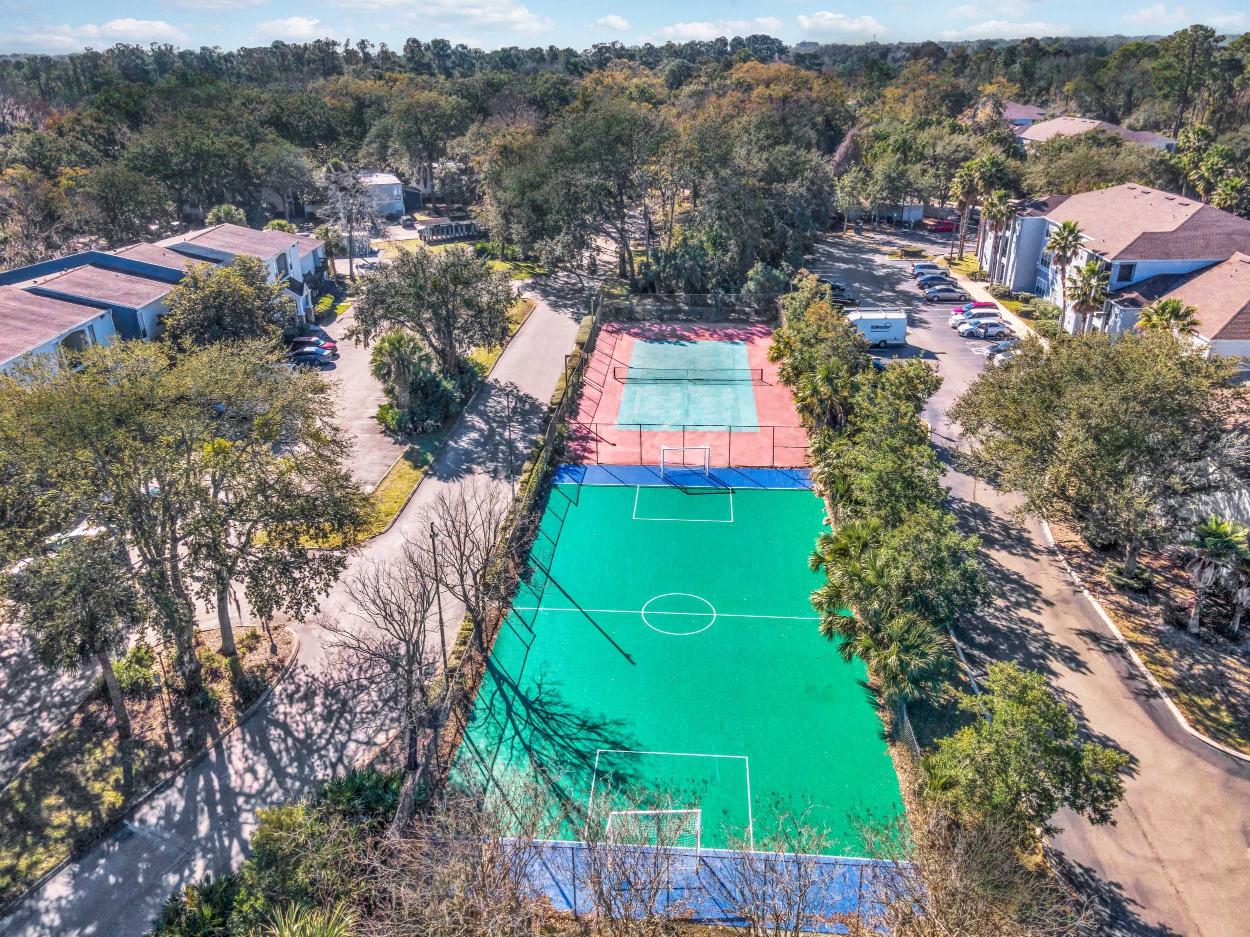 Edenfield Shores | Apartments in Jacksonville, FL | Soccer Field and Tennis Court