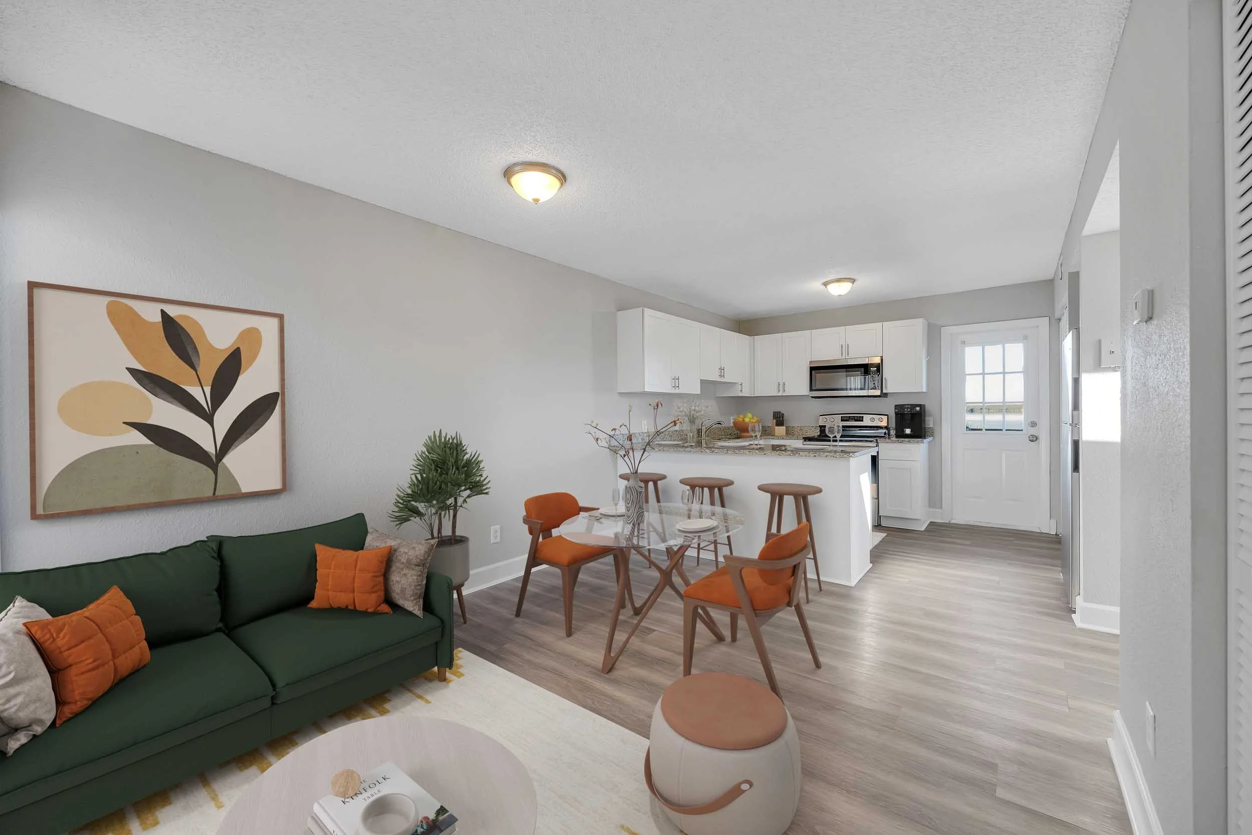 Edenfield Shores | Apartments in Jacksonville, FL | Living Room and Kitchen