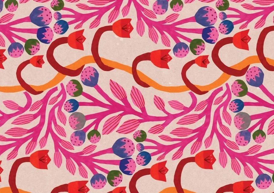 Pink and red floral pattern