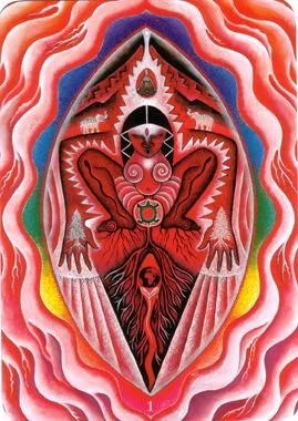 Red womb oracle card