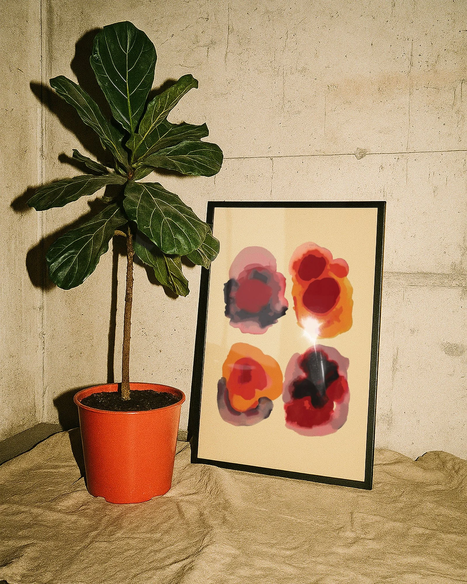 Volcanic Moss — Abstract Warm-Tone Fine Art Print