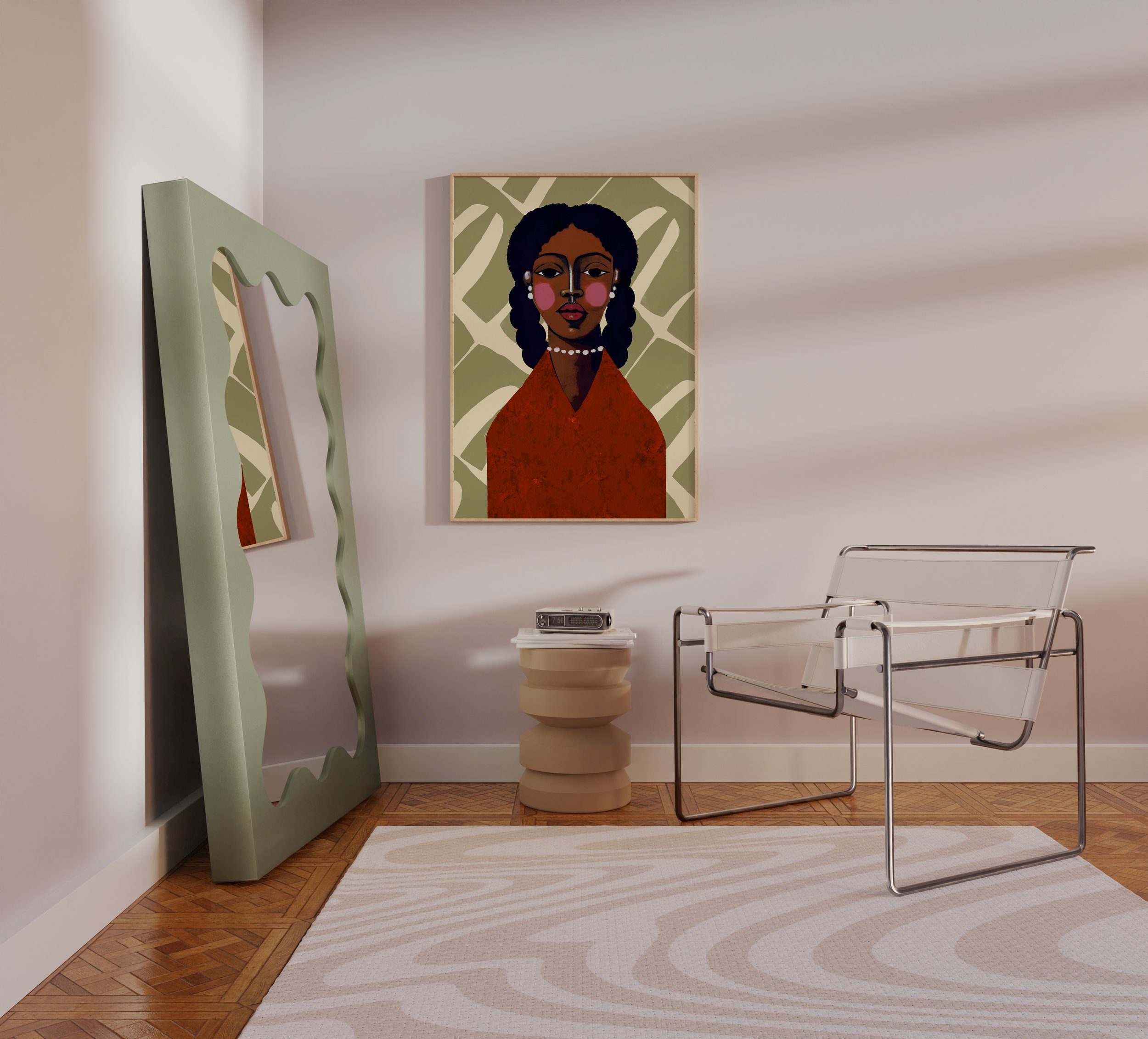 Moriah in Sage — Portrait Fine Art Print