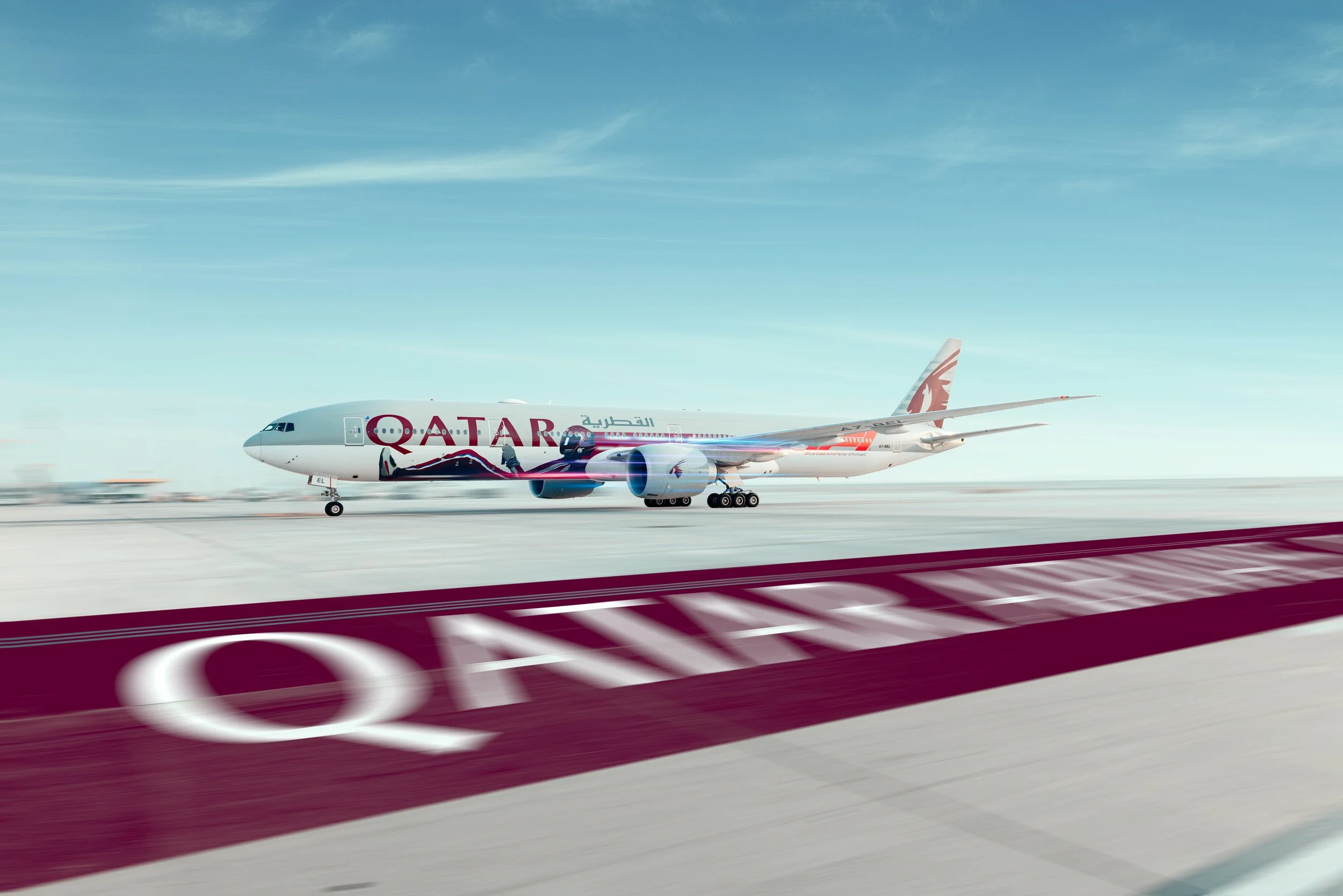 Press release image - Qatar Airways x F1 A7-BEL