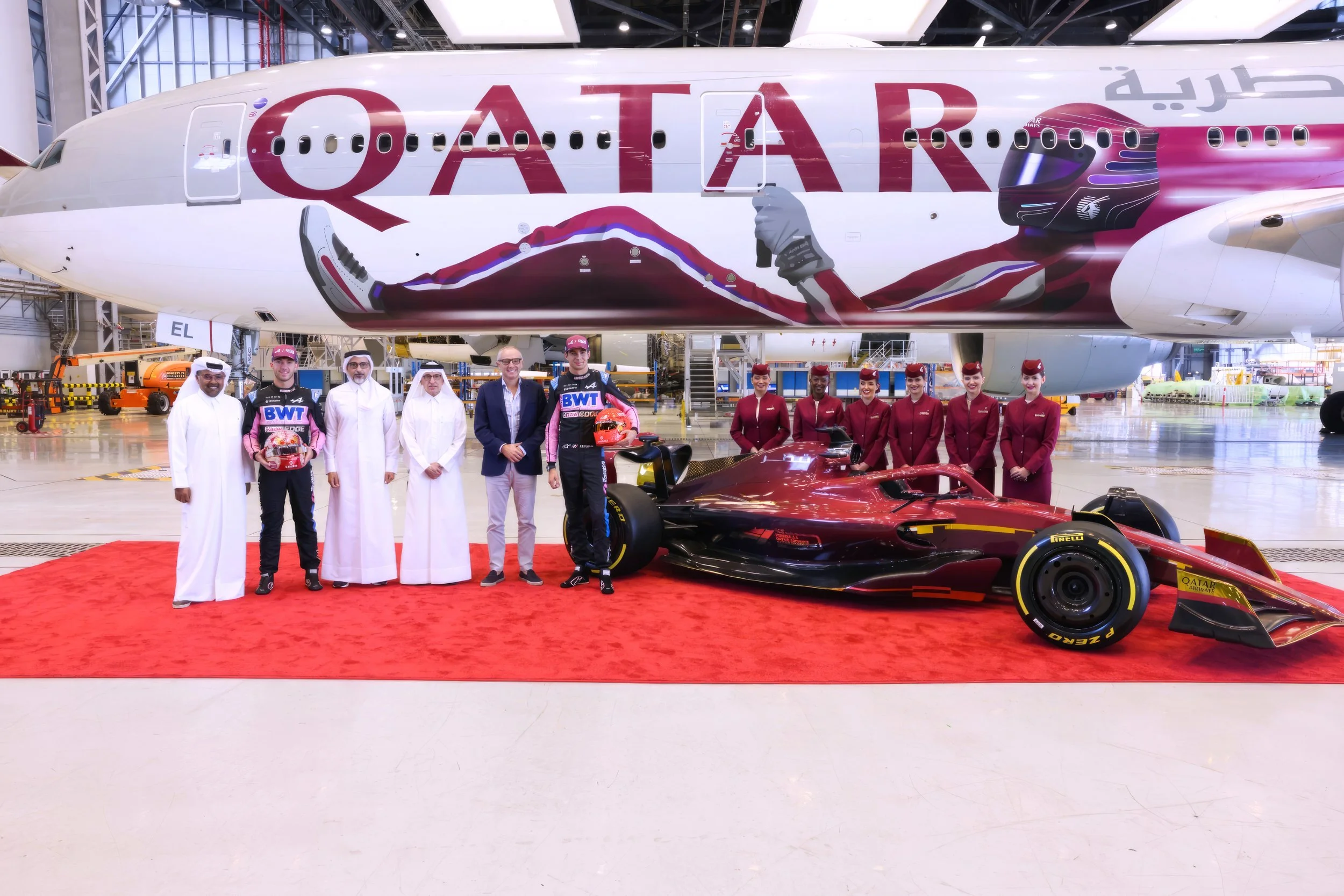 Press launch Qatar Airways x F1 A7-BEL