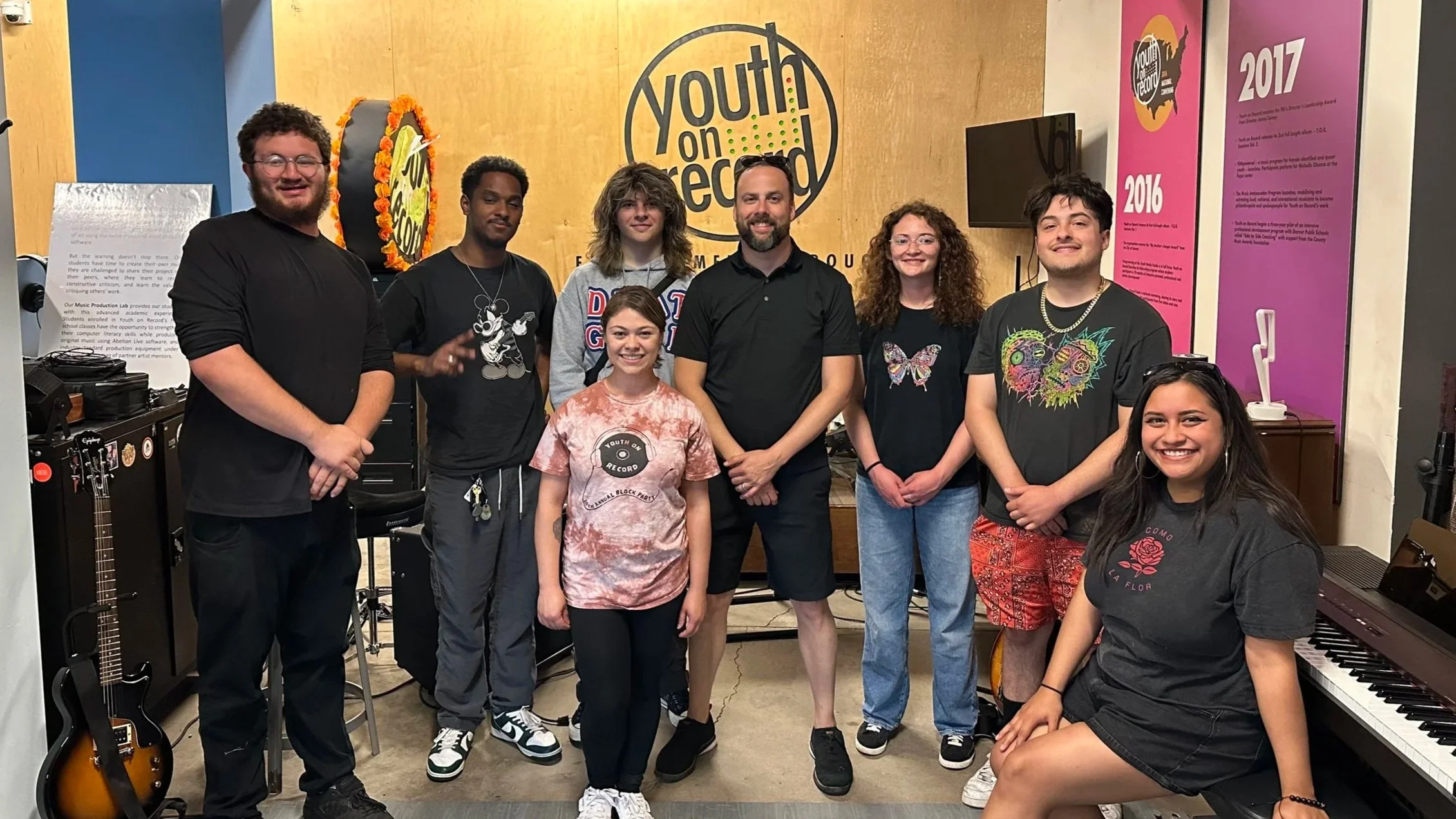 Taylor Roig leading a hands-on live sound and workforce development workshop for aspiring audio students