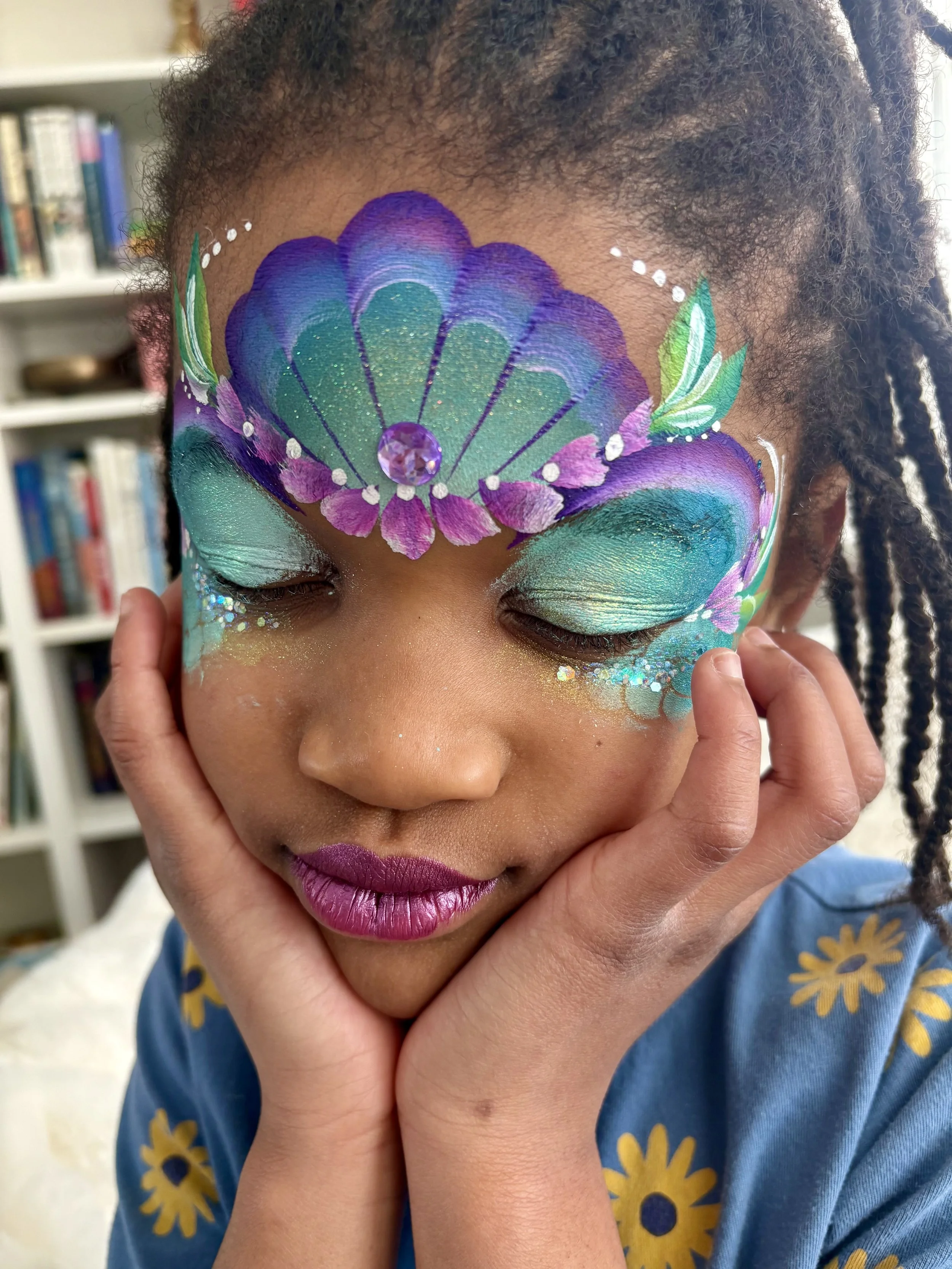 Princess Party Mermaid face painting birthday party Madison, WI