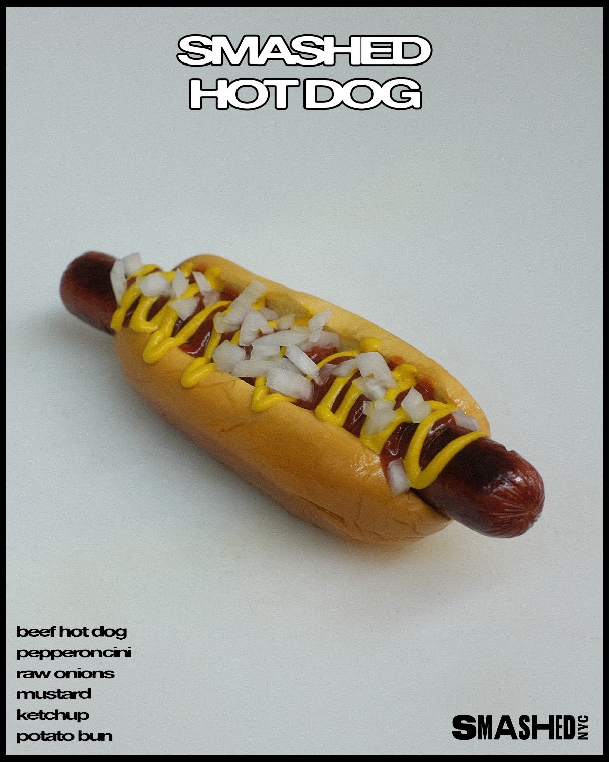SMASHED HOT DOG &amp; CHILI DOG

📍516 Hudson St New York, NY 10014 (West Village)
📍94 Third Ave New York, NY 10003 (East Village)
📍55 Water St Brooklyn, NY 11201 (Dumbo)
📍124 E 14th St, New York, NY 10003 (Union Square)
