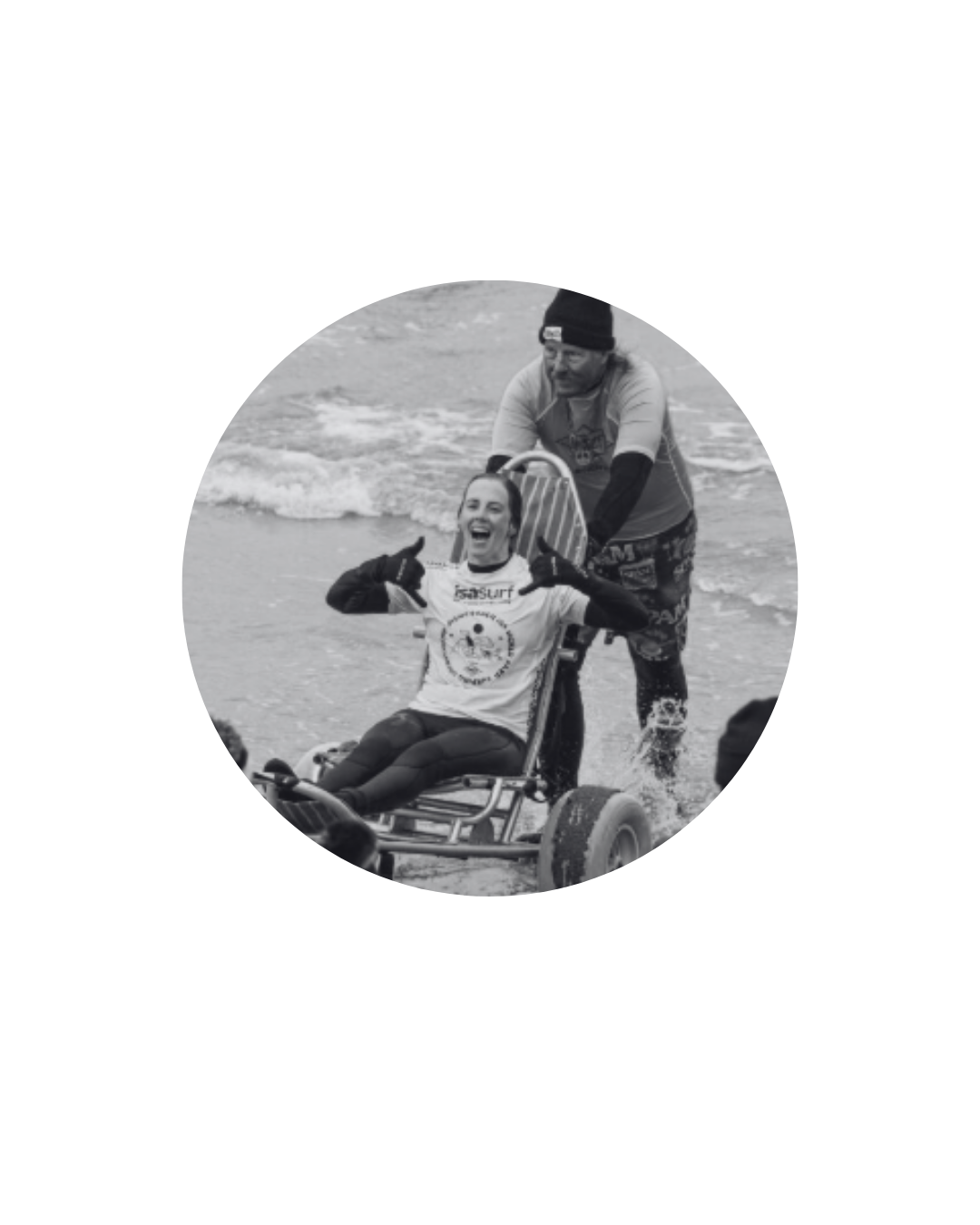 Katherine Beattie,
Member of USA Surfing Para
Surf Team