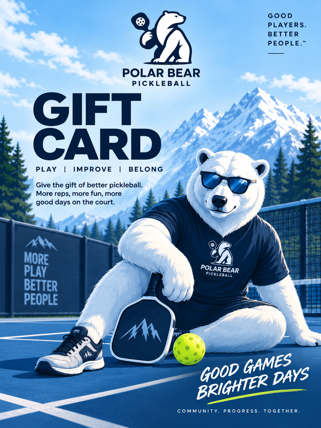 Polar Bear Pickleball Gift Cards