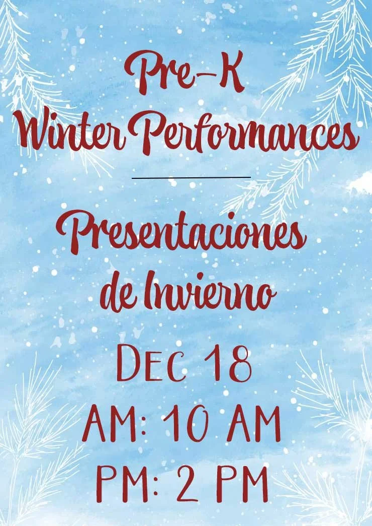 Pre-K Winter Performances