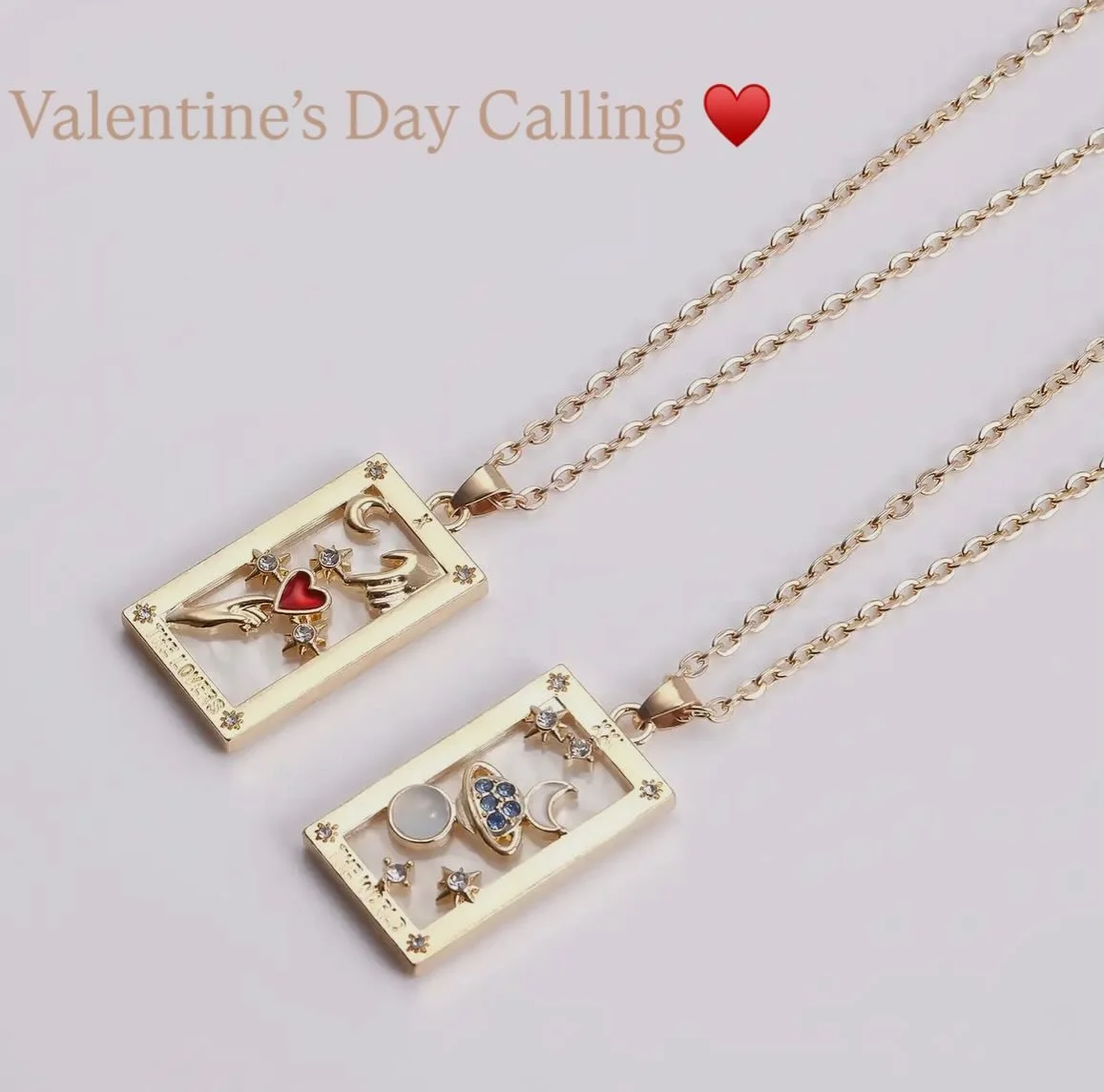 ✨The Lovers and The World. &hearts;️🌍Subtle pieces, strong meaning. #valentinesday #loversgift #tarotpendant #loveisintheair #giftideas