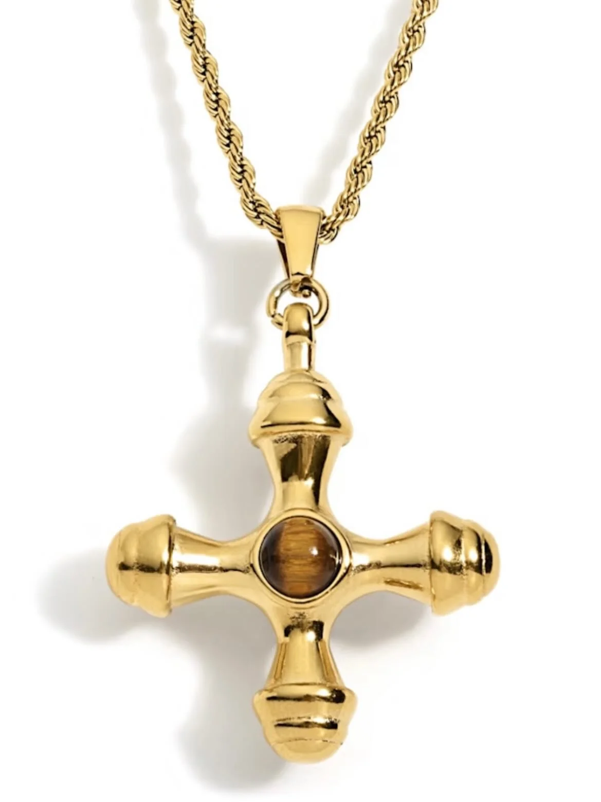 New in✨ The Tiger&rsquo;s Eye Icon Cross and Sparkle Link Earrings - even better worn together. 💛