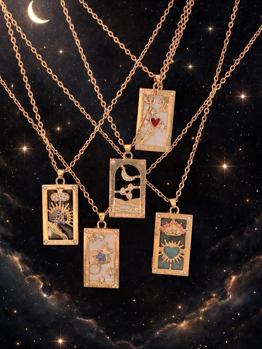 🔮We are excited to launch our new tarot pendant collection✨Small talismans for big energy &ndash; each piece inspired by a card&rsquo;s meaning. Coming Monday. #witchyaesthetic #tarotjewellery #spiritualstyle #newlaunch #mysticvibes