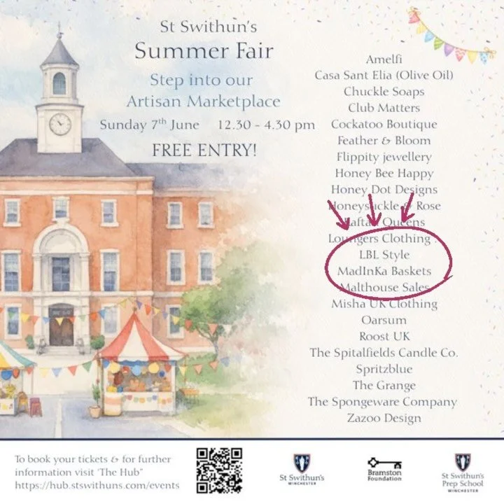 We are very excited to be at the St Swithun&rsquo;s Summer Fair on Sunday 7th June 12.30pm - 4.30pm. Please come and see us and here is a sneak peek at some of our gorgeous things that will be available. ✨