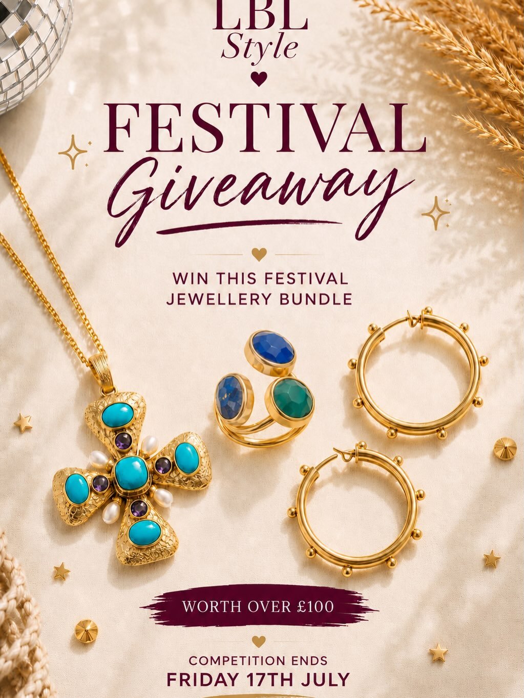 ✨ WIN OUR FESTIVAL JEWELLERY BUNDLE WORTH OVER &pound;100! ✨

Festival season has arrived&hellip; and we&rsquo;re giving one lucky winner the chance to take home this gorgeous LBL Style jewellery bundle. 🤍

Perfect for festivals, holidays, beach day