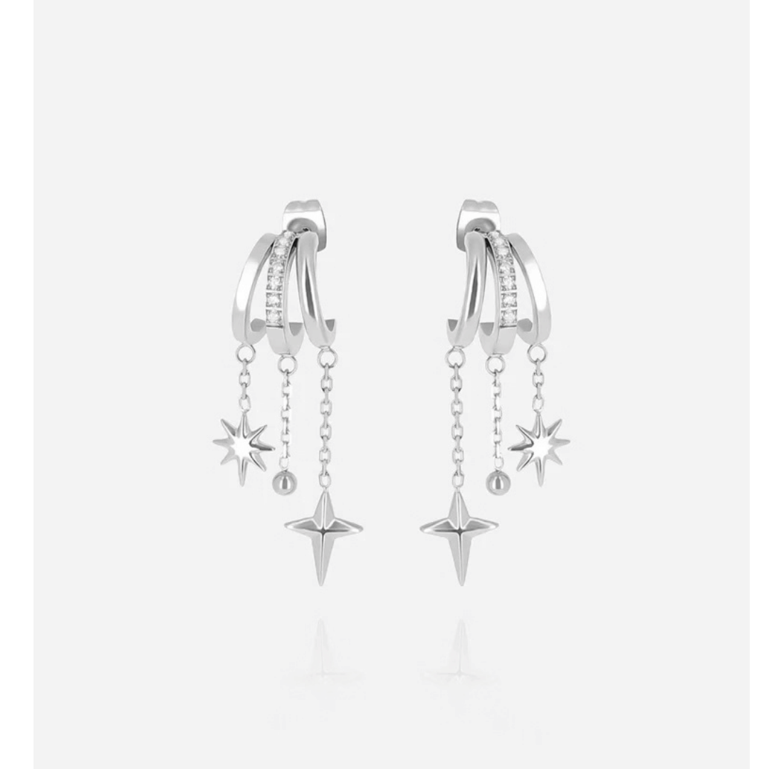 North Star Triple Hoops SILVER