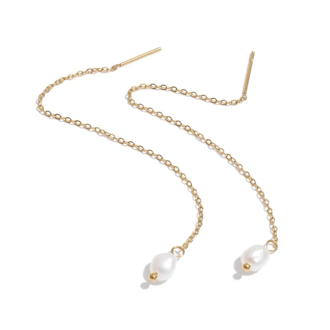 Pearl Threader Earrings