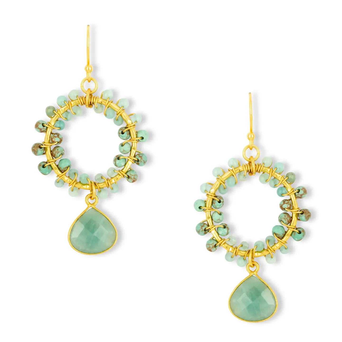The Sophia Earrings -  Amanzonite