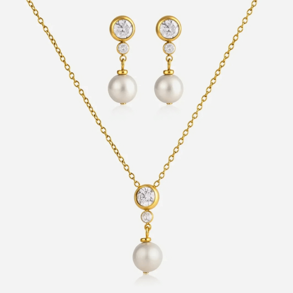 Sparkle Pearl Drop Earrings