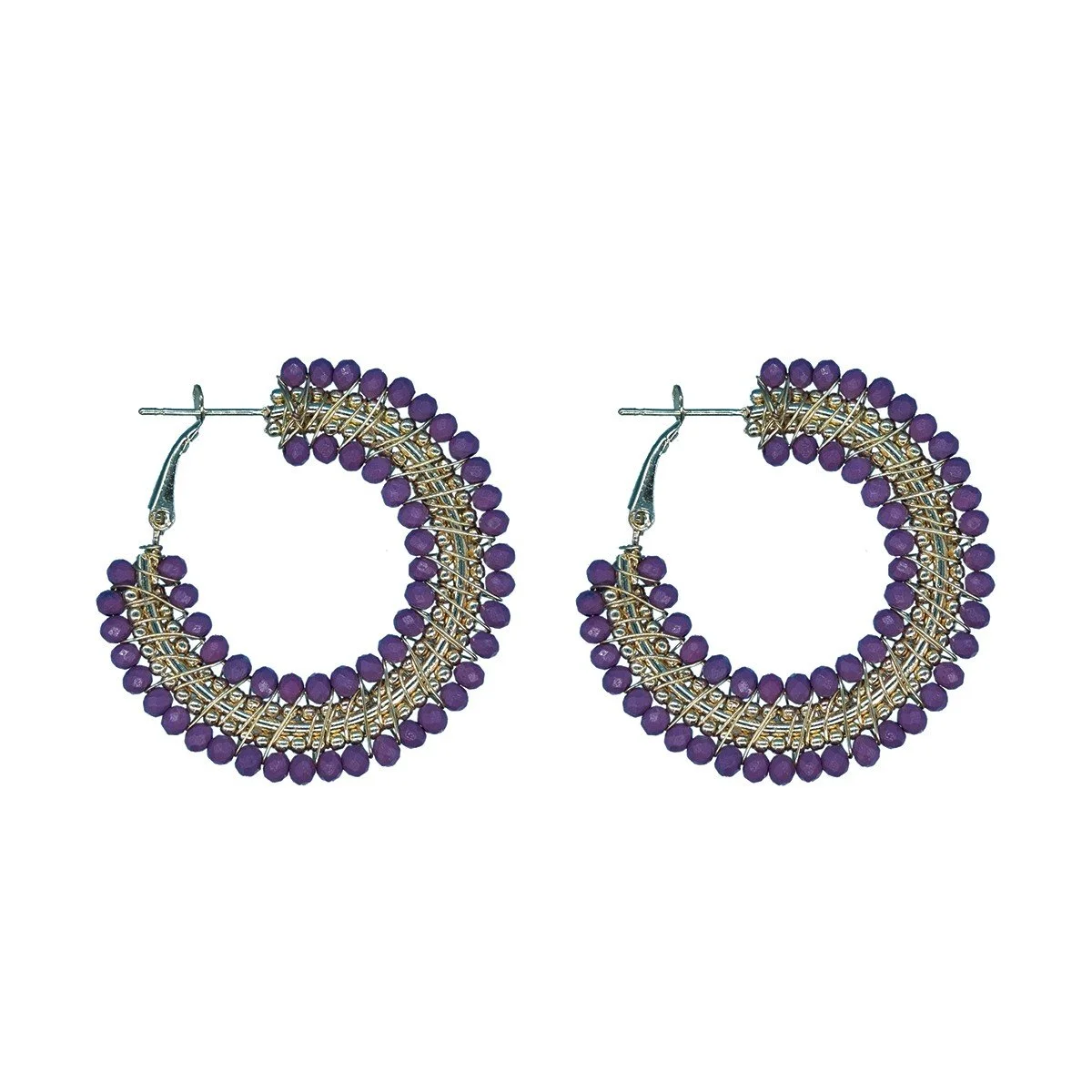 MINI PURPLE BEADED OMBRE HOOP EARRINGS - 2 (2).jpg