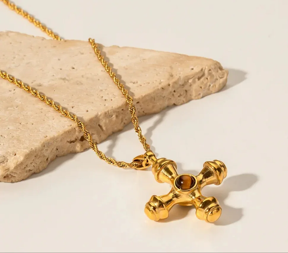 The Icon Cross - Tiger's Eye