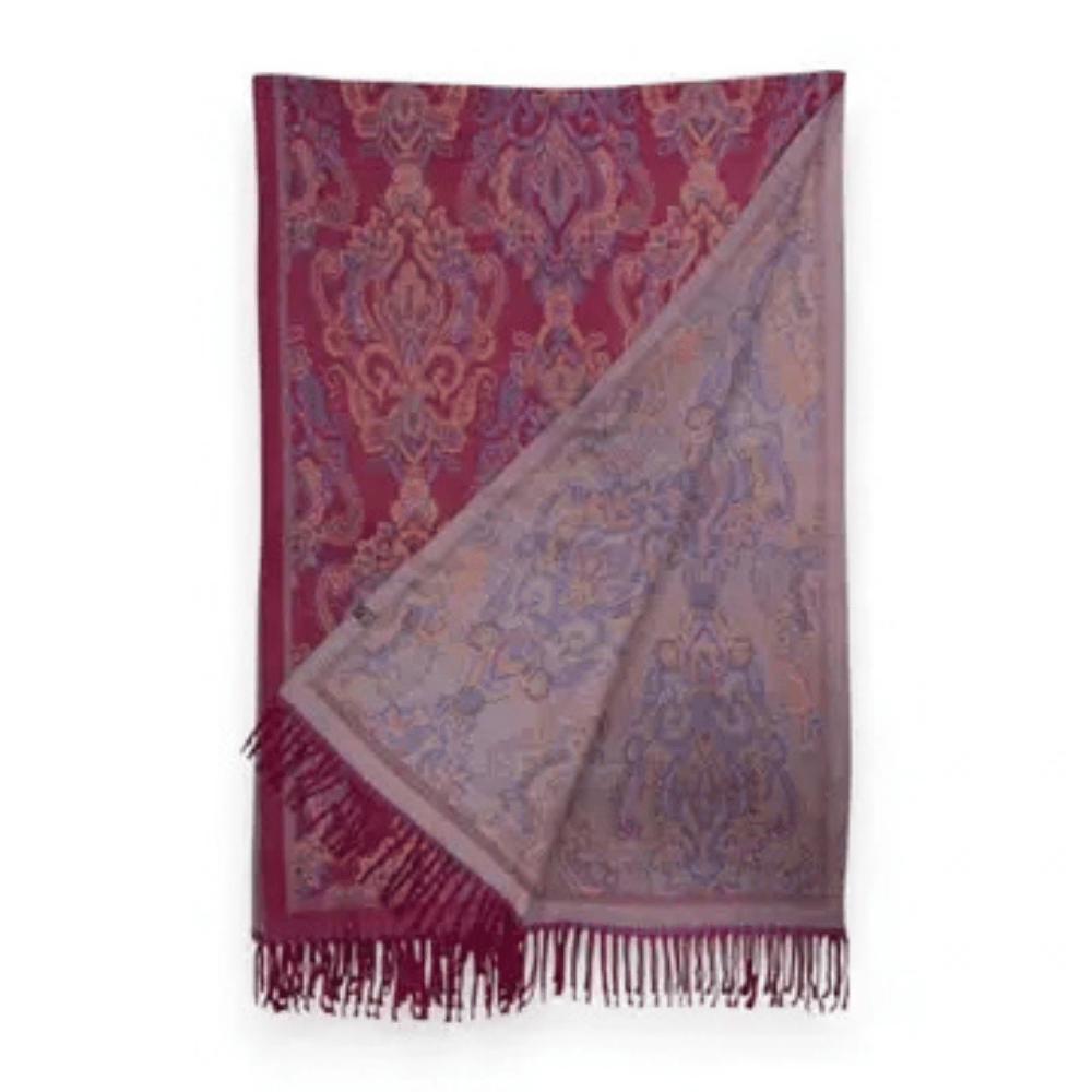Paisley Reversible Scarf - Fuchsia
