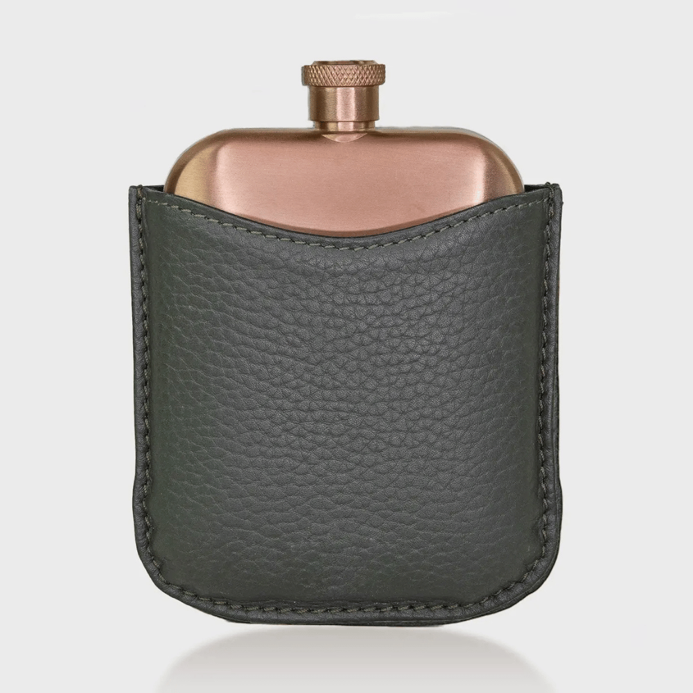 Hip Flask - Copper & Green