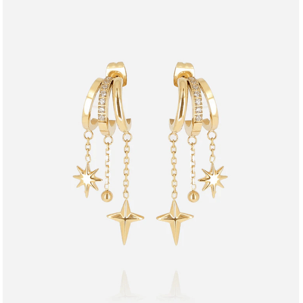 North Star Triple Hoops GOLD