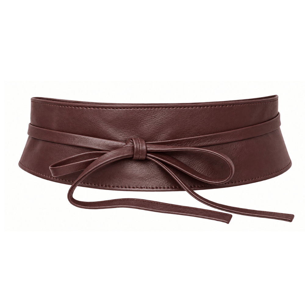Leather Wrap Belt - Brown