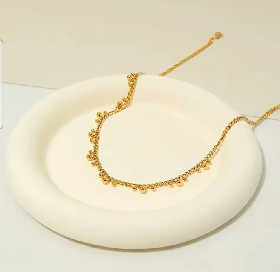 Bobble Curb Chain Necklace